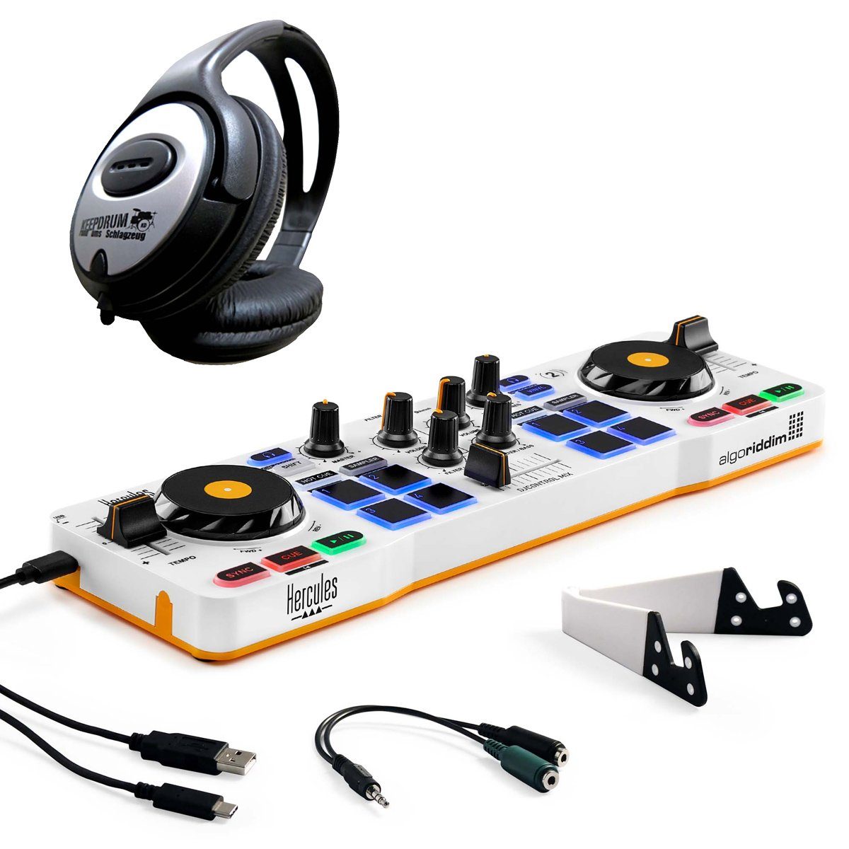 DJ Controller Hercules DJ Control Mix Controller mit Kopfhörer
