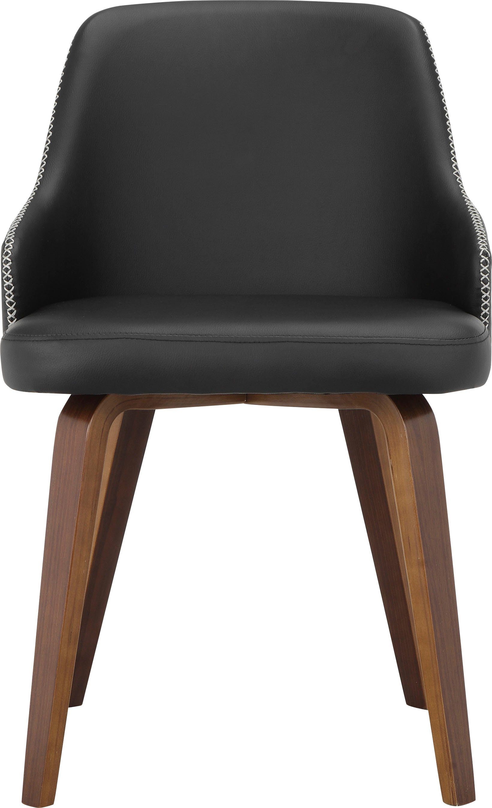 Bojan Rücken und schwarz schwarz gepolstert, Kunstleder, Sitz- cm St), | INOSIGN Esszimmerstuhl (2 pflegeleichtes Sitzhöhe 47