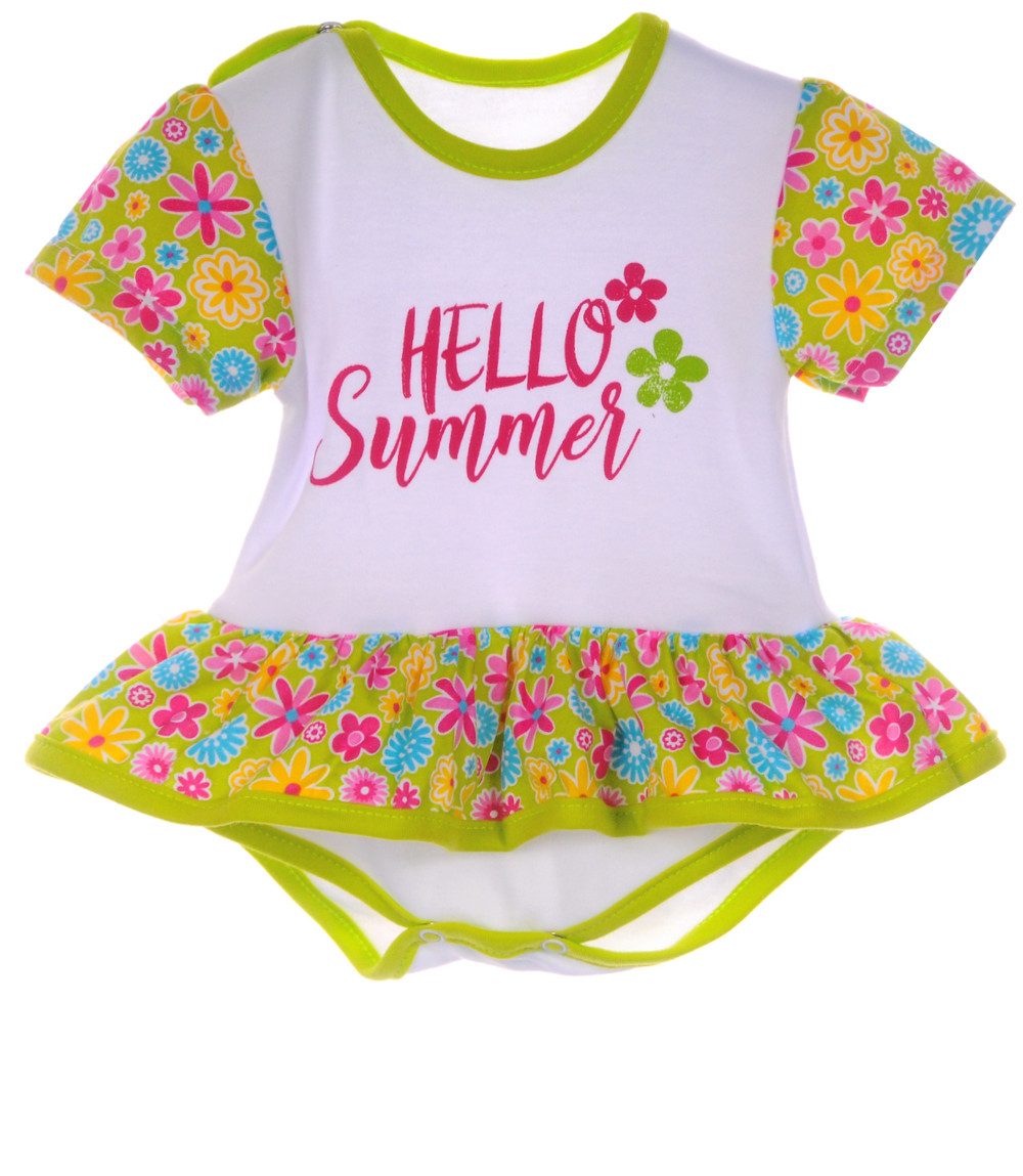 Bodykleid Body Kleid Baby Spieler Bodykleidchen mit Blumen