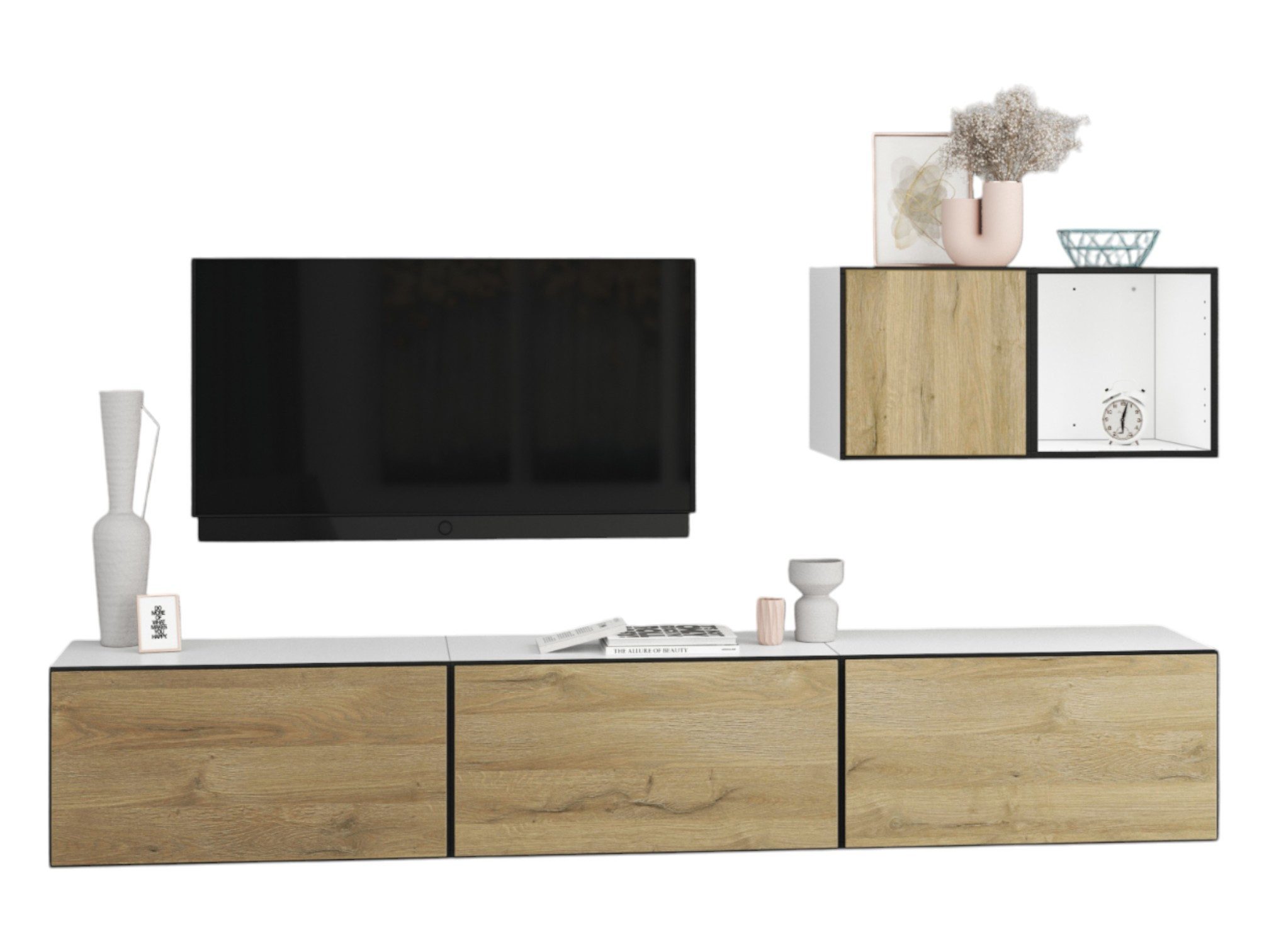 weiß matt / Evoke Eiche