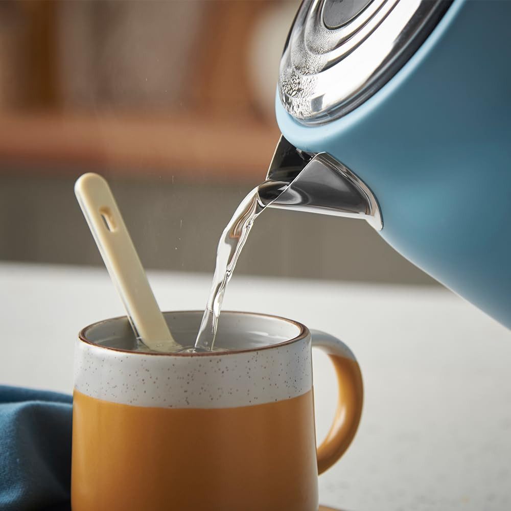 RUSSELL HOBBS Wasserkocher 28641-70, Retro Blue Wasserkocher mit Edelstahlgehäuse