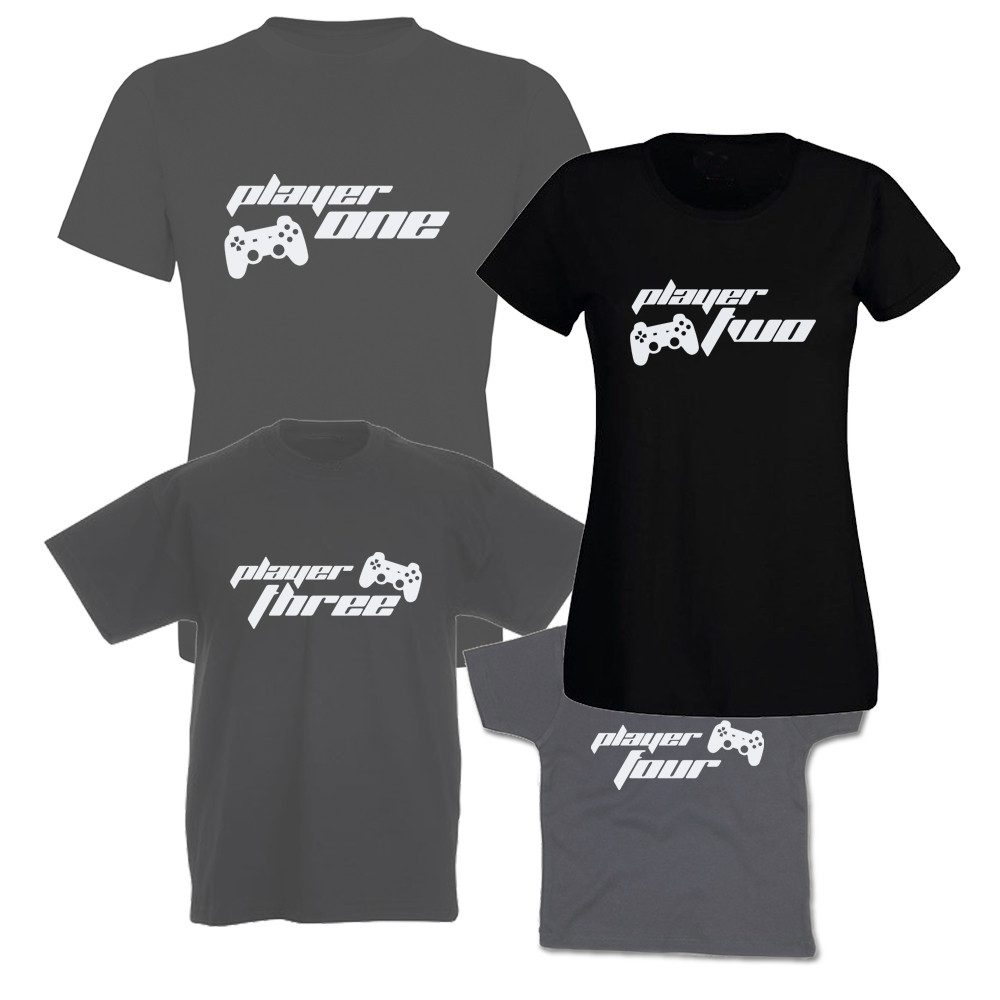 T-Shirt Player 1, 2, 3 & 4