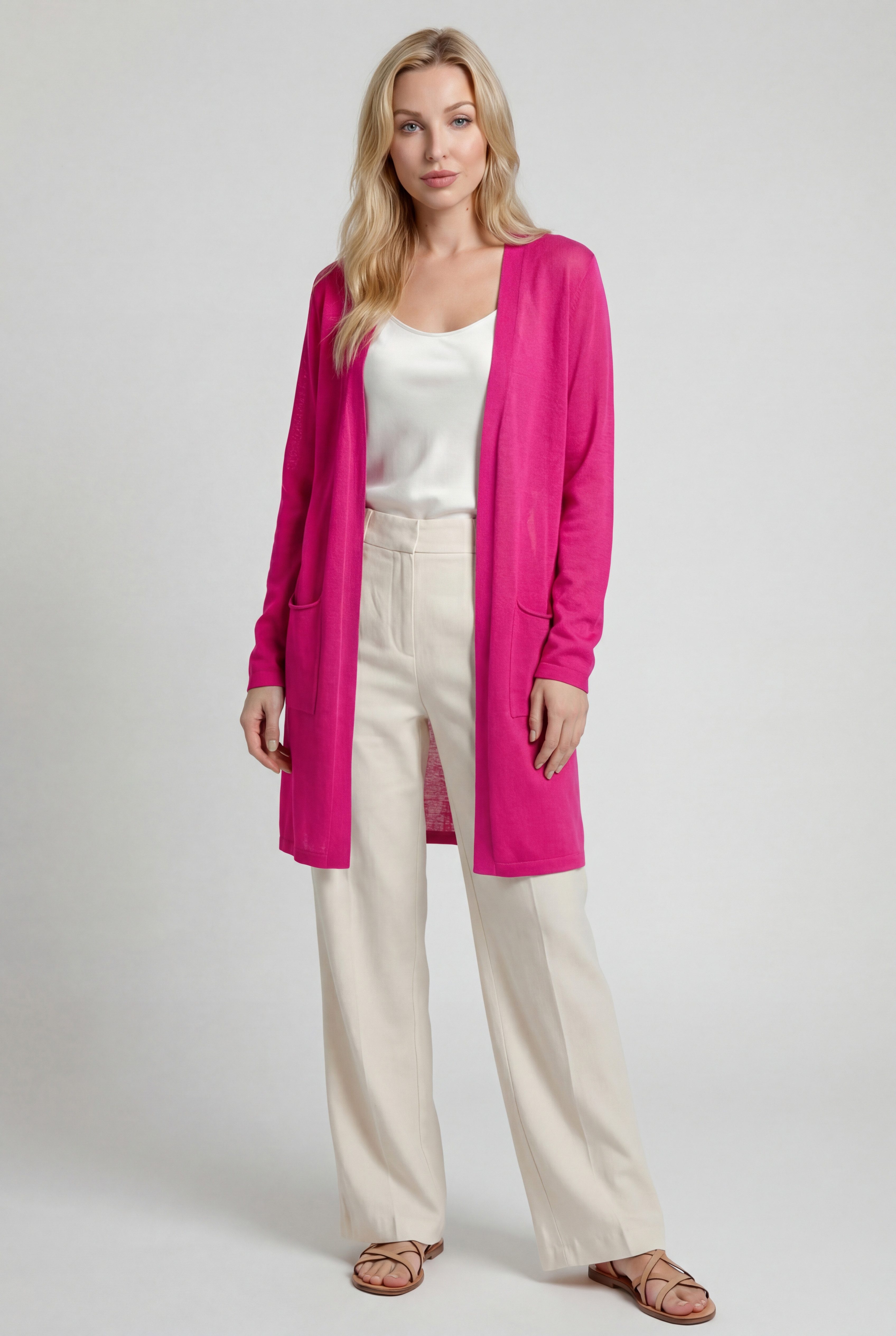 YC Fashion & Style Cardigan Feinstrick-Cardigan in mehreren Farben, leicht transparent, One Size in Unifarbe