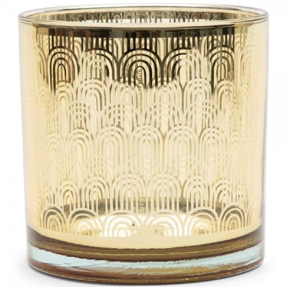 Rivièra Maison Kerzenhalter Windlicht Wave Gold (15cm)