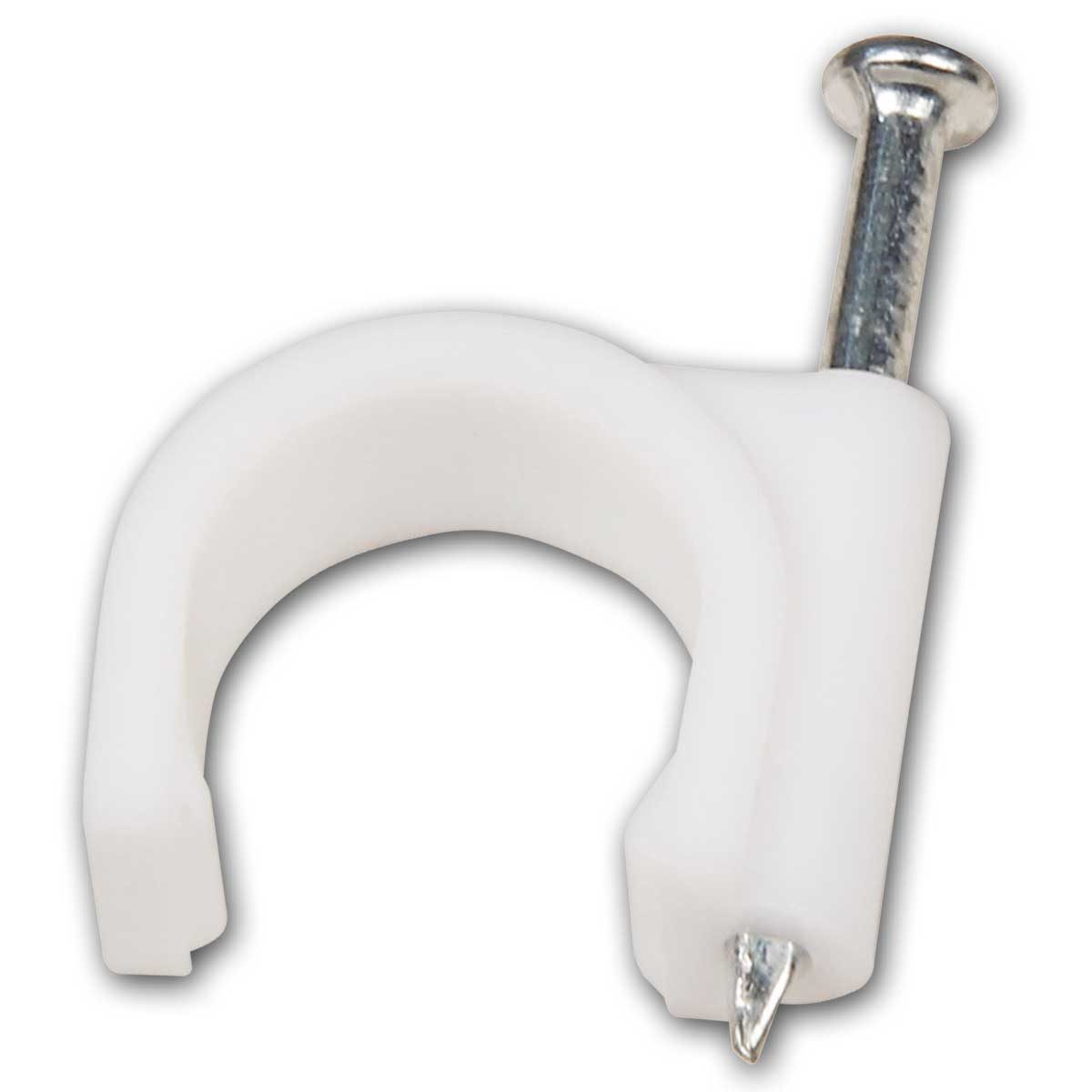 McPower Kabelschelle Kabelschellen, für Ø 12mm Kabel, 100er-Pack, weiß