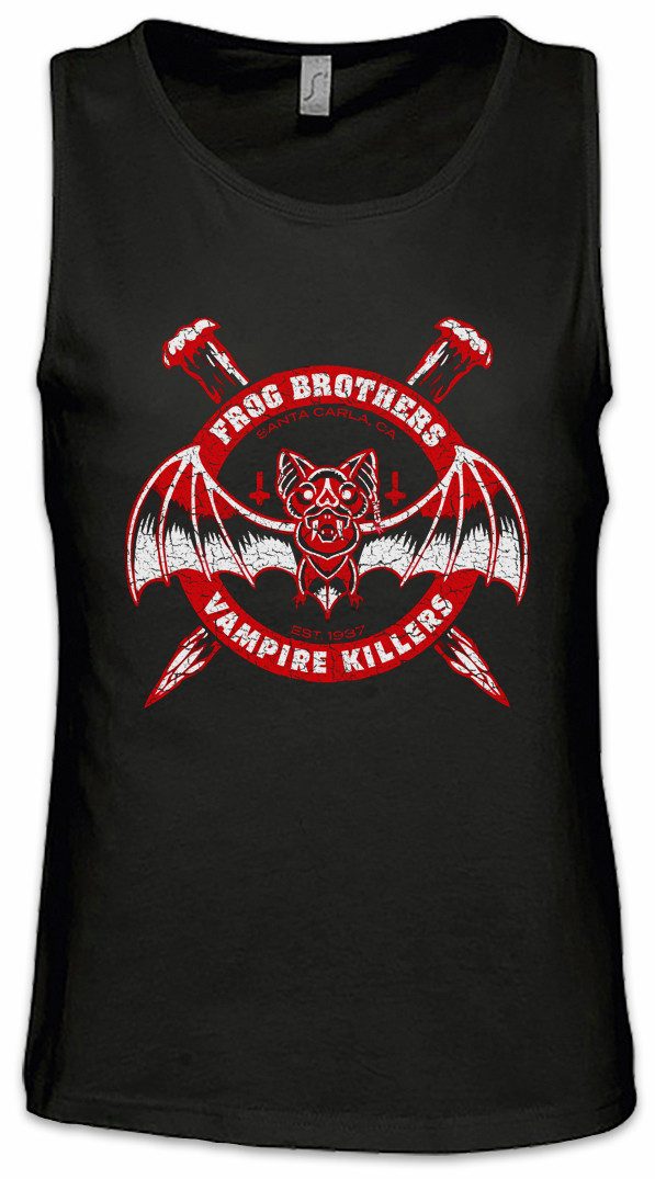 Urban Backwoods Tanktop Frog Brothers Ärmelloses T-Shirt Dracula Vampir Lost Vampire Killers Logo Symbol Bat Zombie