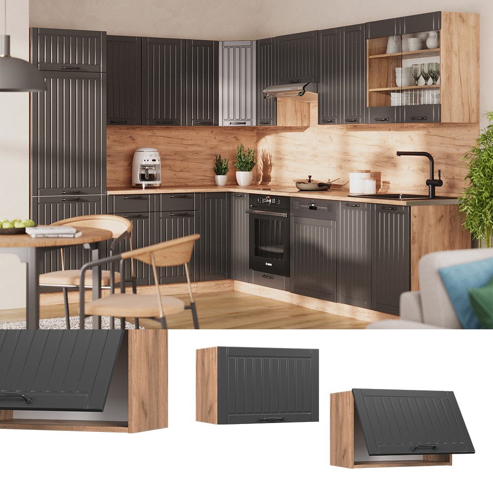 Vicco Hängeschrank Fame-Line, Dunkelgrau/Goldkraft Eiche, 60 günstig online kaufen