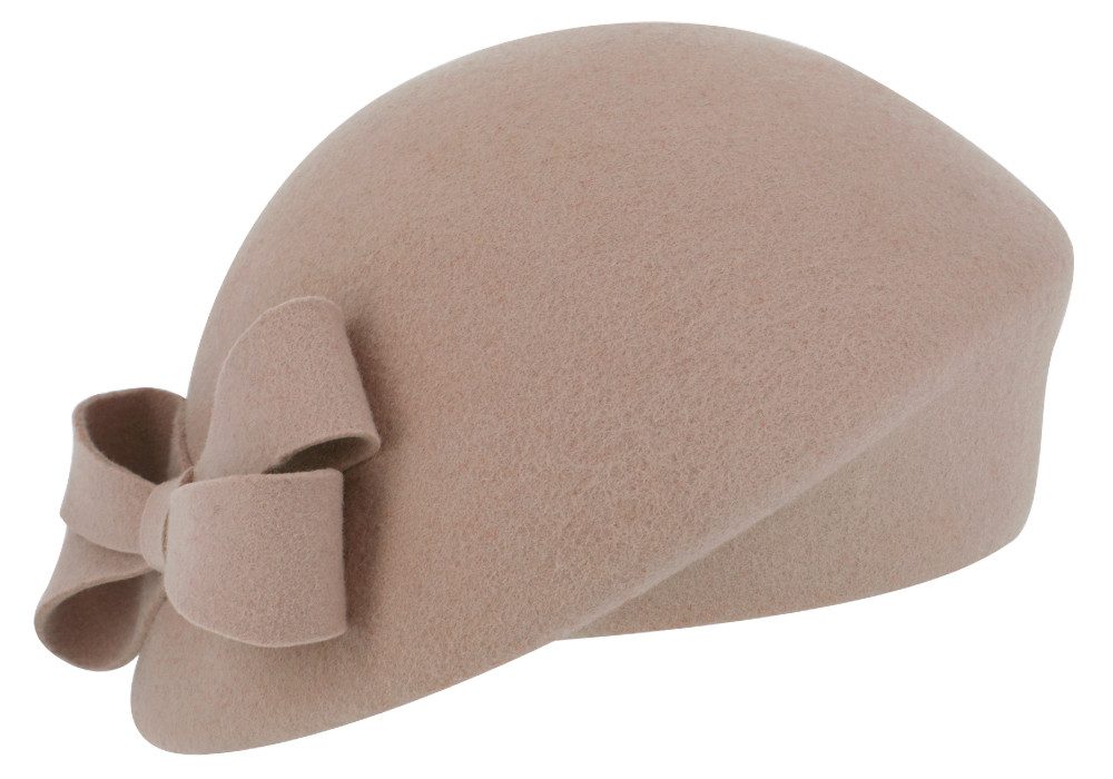 Fiebig Filzhut schicker asymmetrischer Pillbox-Hut mit Schleife günstig online kaufen