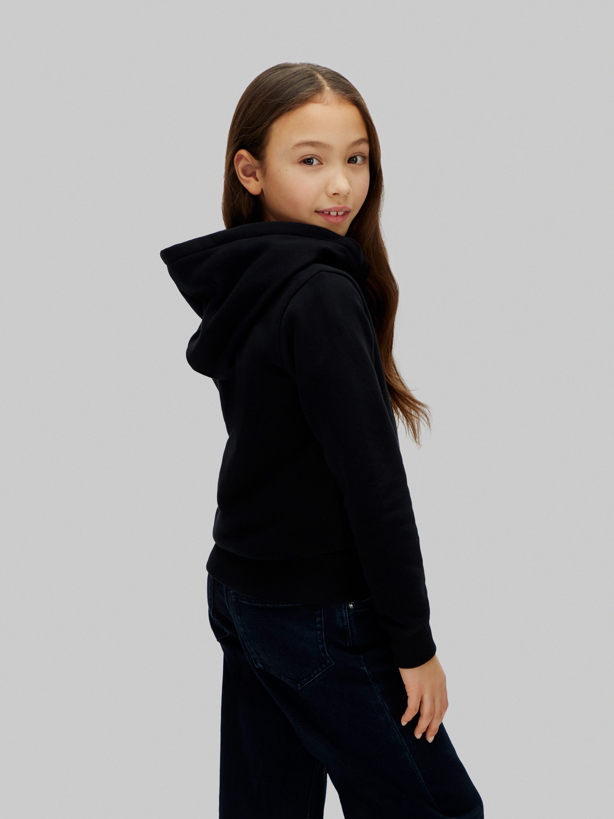 Calvin Klein Jeans Sweatjacke MINI BADGE ZIP HOODIE Regular fit für Kinder mit Kapuze