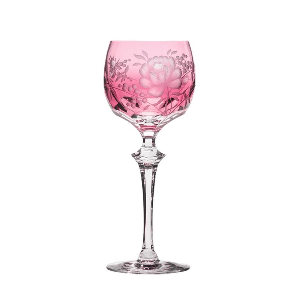 ARNSTADT KRISTALL Weinglas Weinglas Kristallglas Primerose rubin (21,5 cm) - Handmade