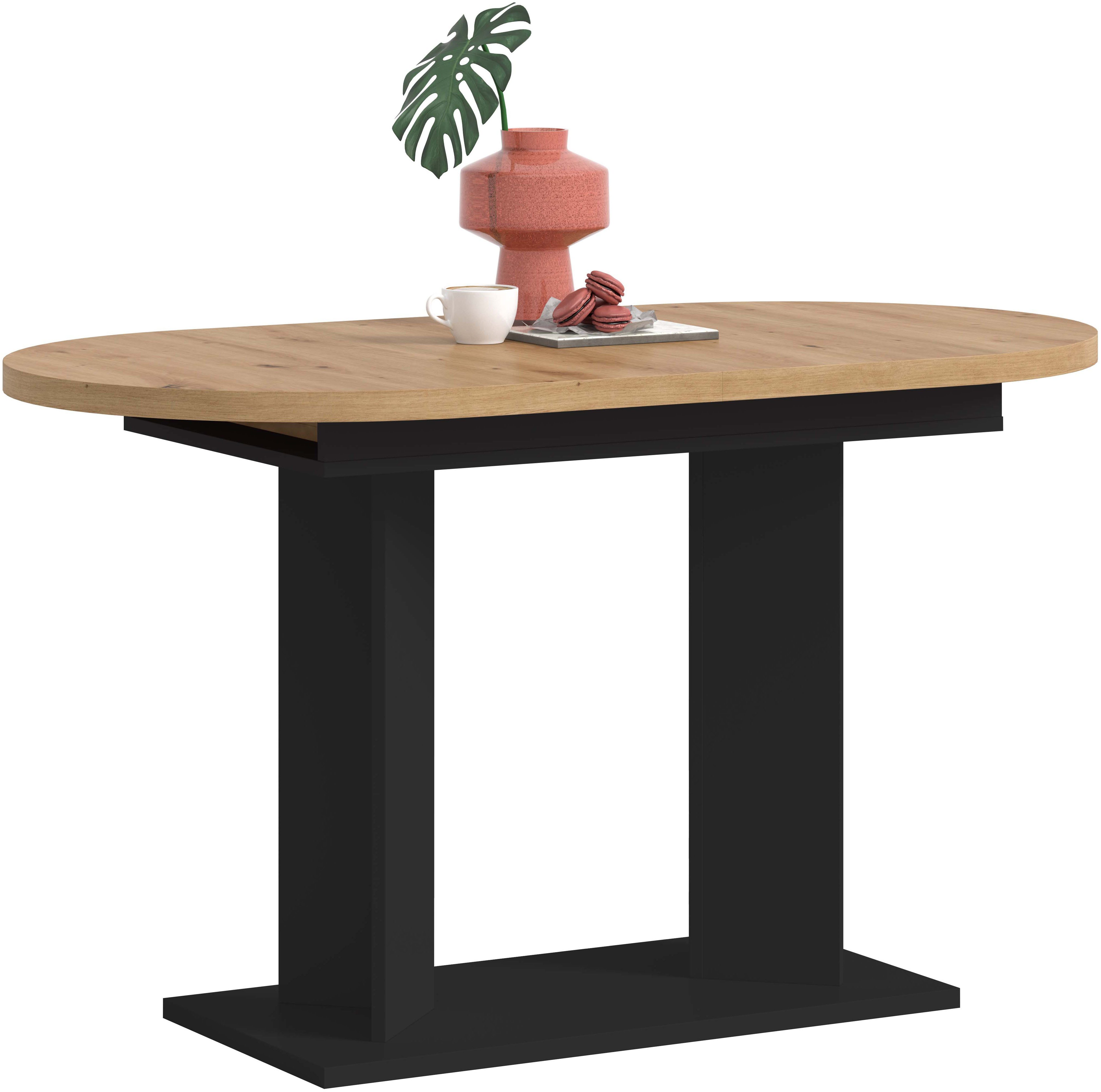 Home affaire Esstisch GERO, 130-170 cm, ausziehbar, Säulengestell (1-St., in verschiedenen Ausführungen erhältlich), Tisch, Esstisch, Esszimmer, Esszimmertisch, Küchetisch, Bartisch