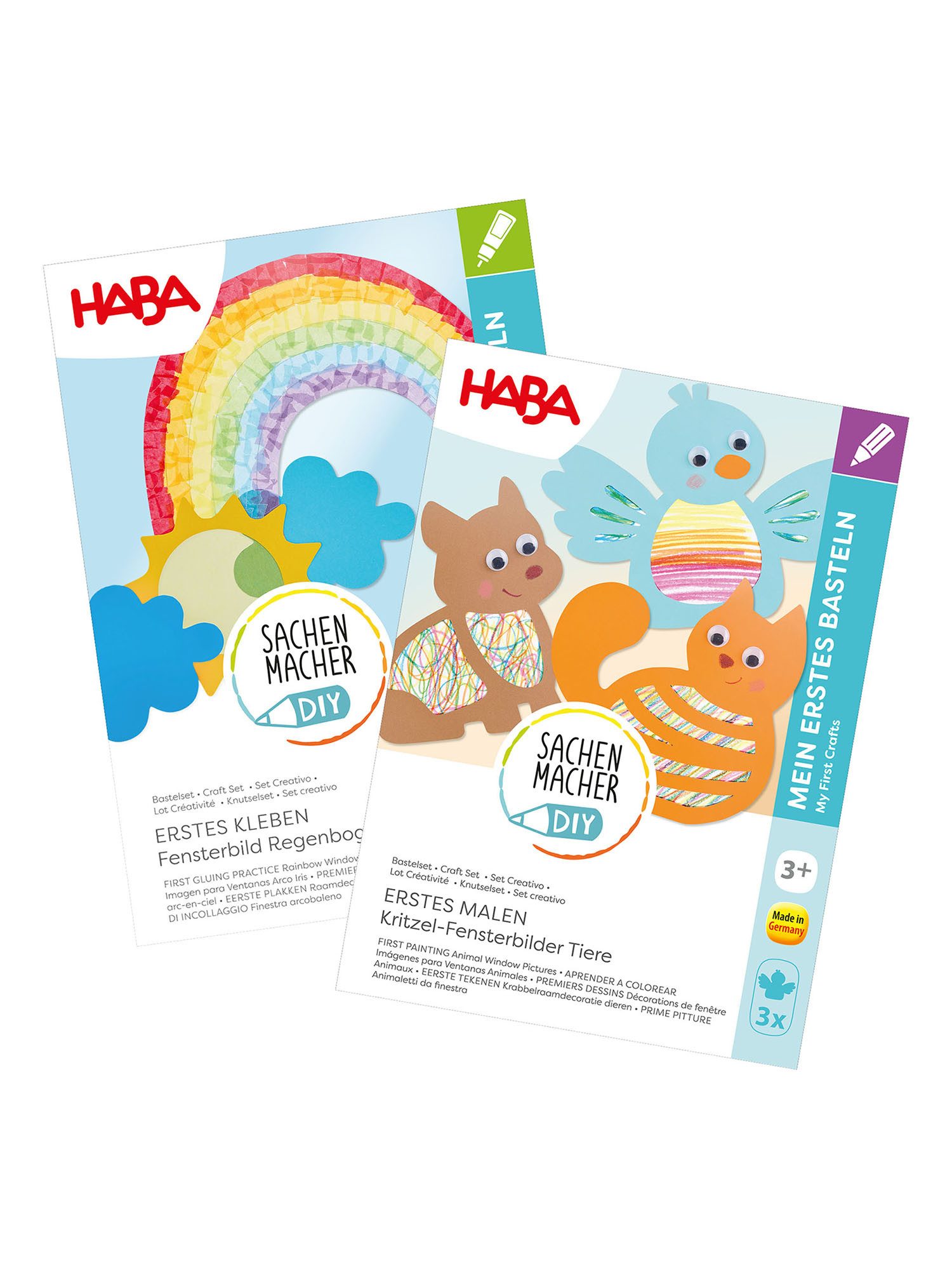 Haba Bastelkartonpapier Sachenmacher - Erstes Basteln Fensterbilder, Kreativset, Bastelkoffer, DIY Bastelkit