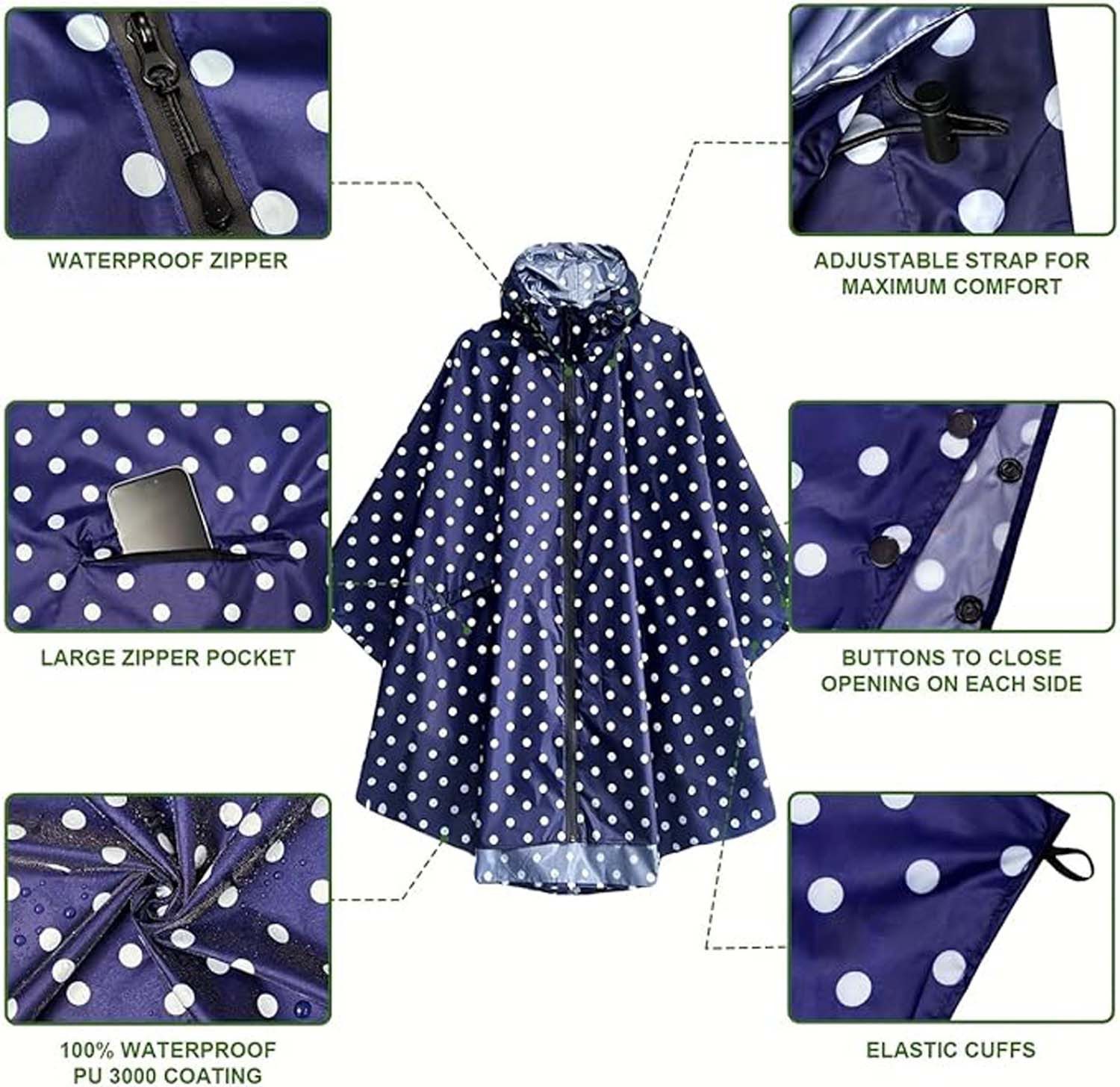 Coonoor Regenjacke Unisex Regenjacken Regencape, Wasserdicht günstig online kaufen