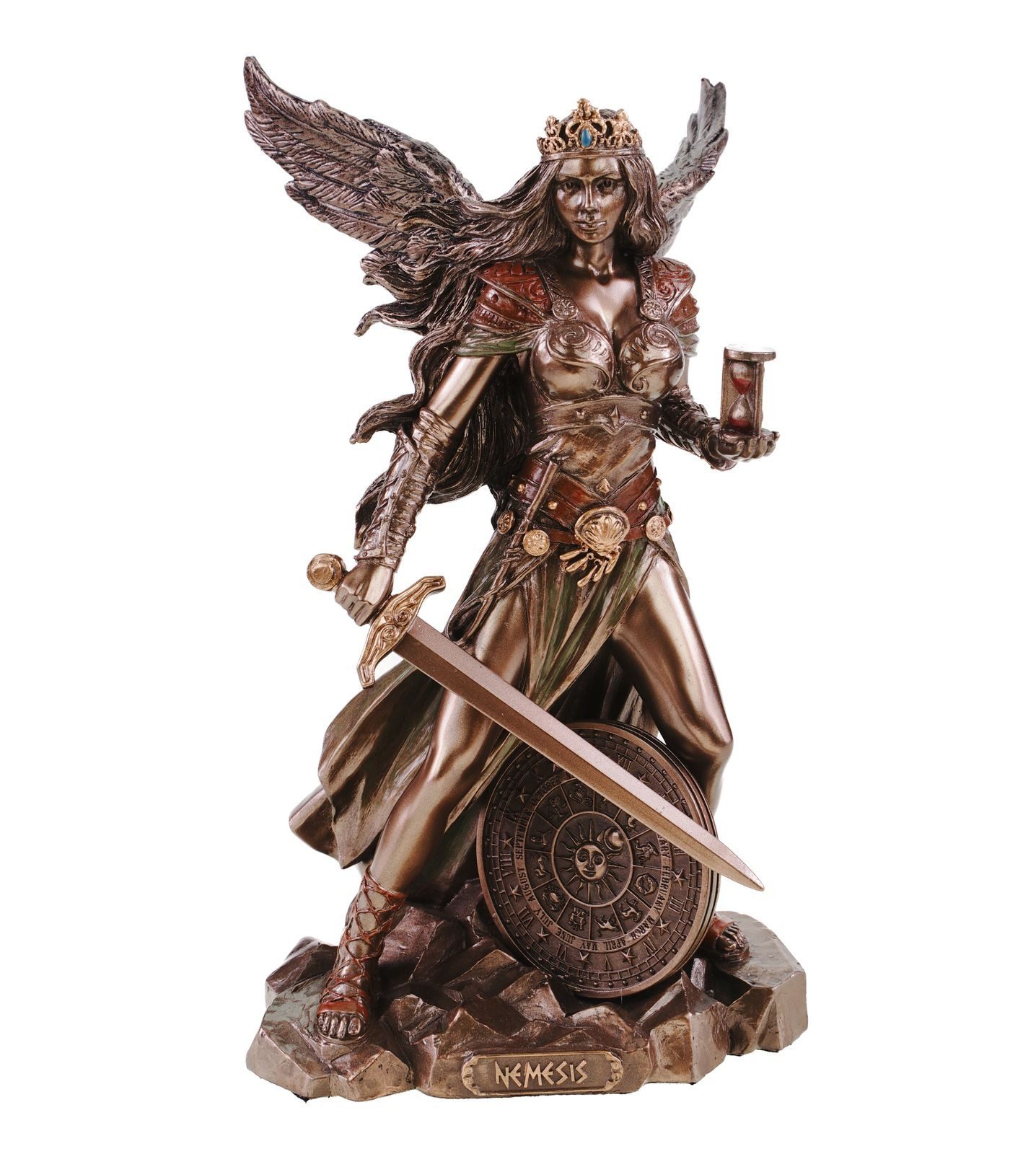 Dekofigur Nemesis Göttin der Rache Skulptur Veronese 22 cm Figur bronziert