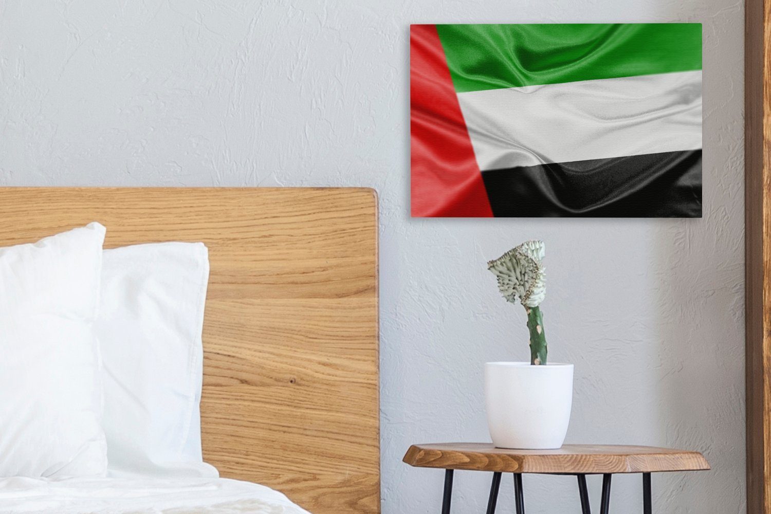 OneMillionCanvasses® Leinwandbild Die Flagge Wanddeko, der Emirate, St), Vereinigten (1 cm Arabischen Aufhängefertig, Leinwandbilder, 30x20 Wandbild