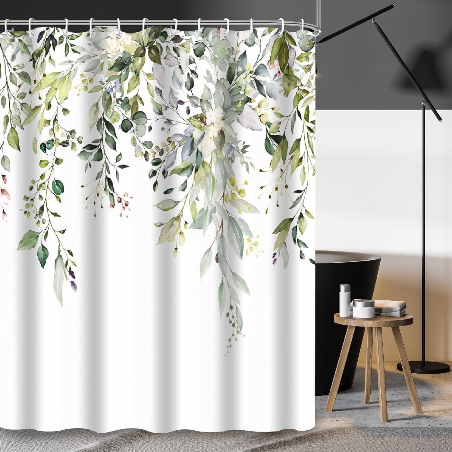 LuxusKollektion Duschvorhang Duschvorhang 200x240cm Anti-schimmel Wasserdicht Grüne Pflanzen Breite 240 cm
