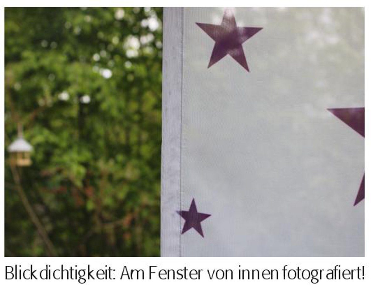Transparent rechteckig Scheibengardine gardinen-for-life mit Blütenzauber Beschwerung, Scheibenhänger