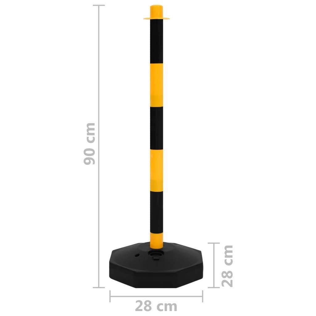 Verkehrsschild m vidaXL mit St) Kettenpfosten-Set Kunststoffkette, (2 10