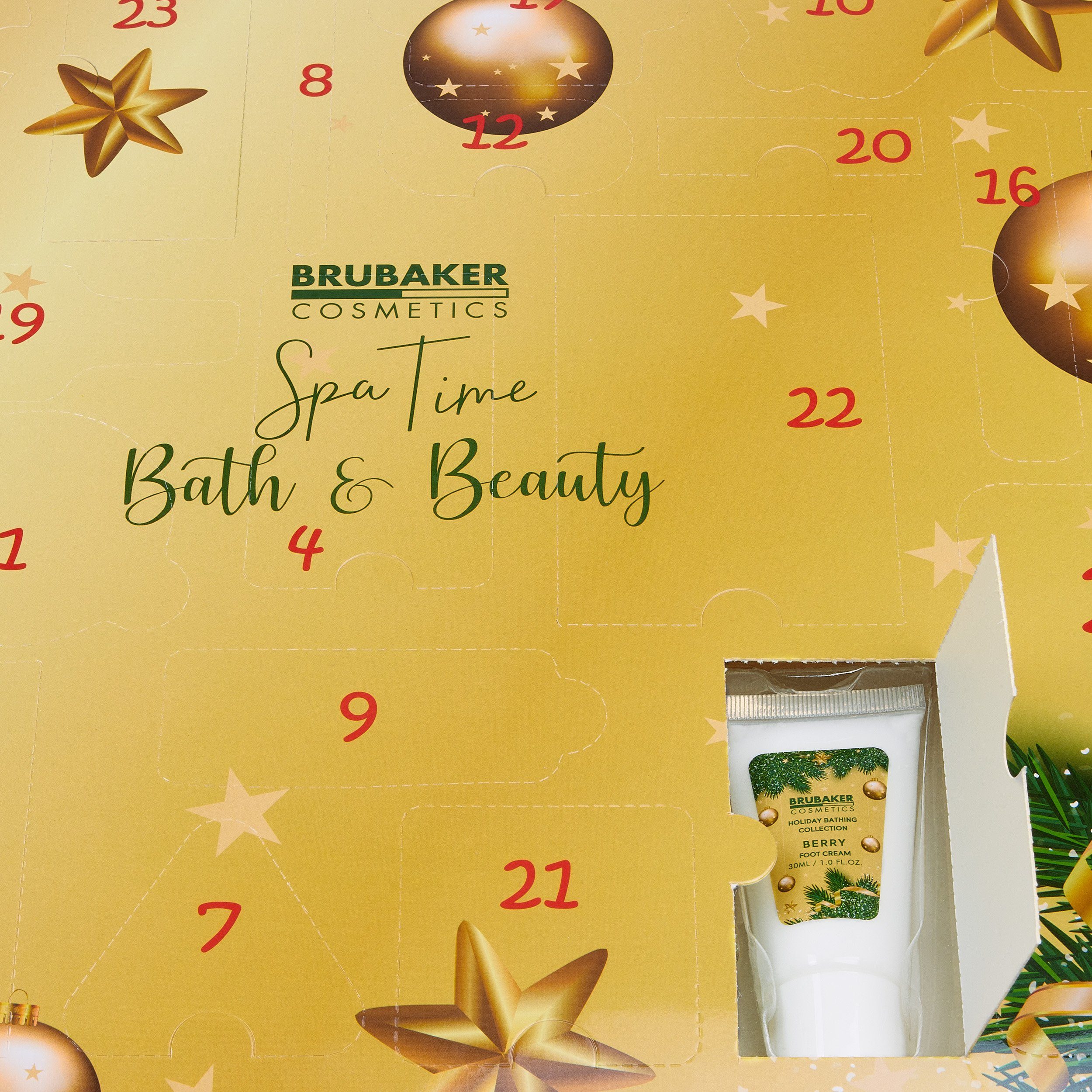 Gold Beauty Adventskalender XXL Wellness Körperpflege 24 und Spa 2023 & Mädchen Adventskalender für (24-tlg), BRUBAKER Frauen Weihnachtskalender - - x