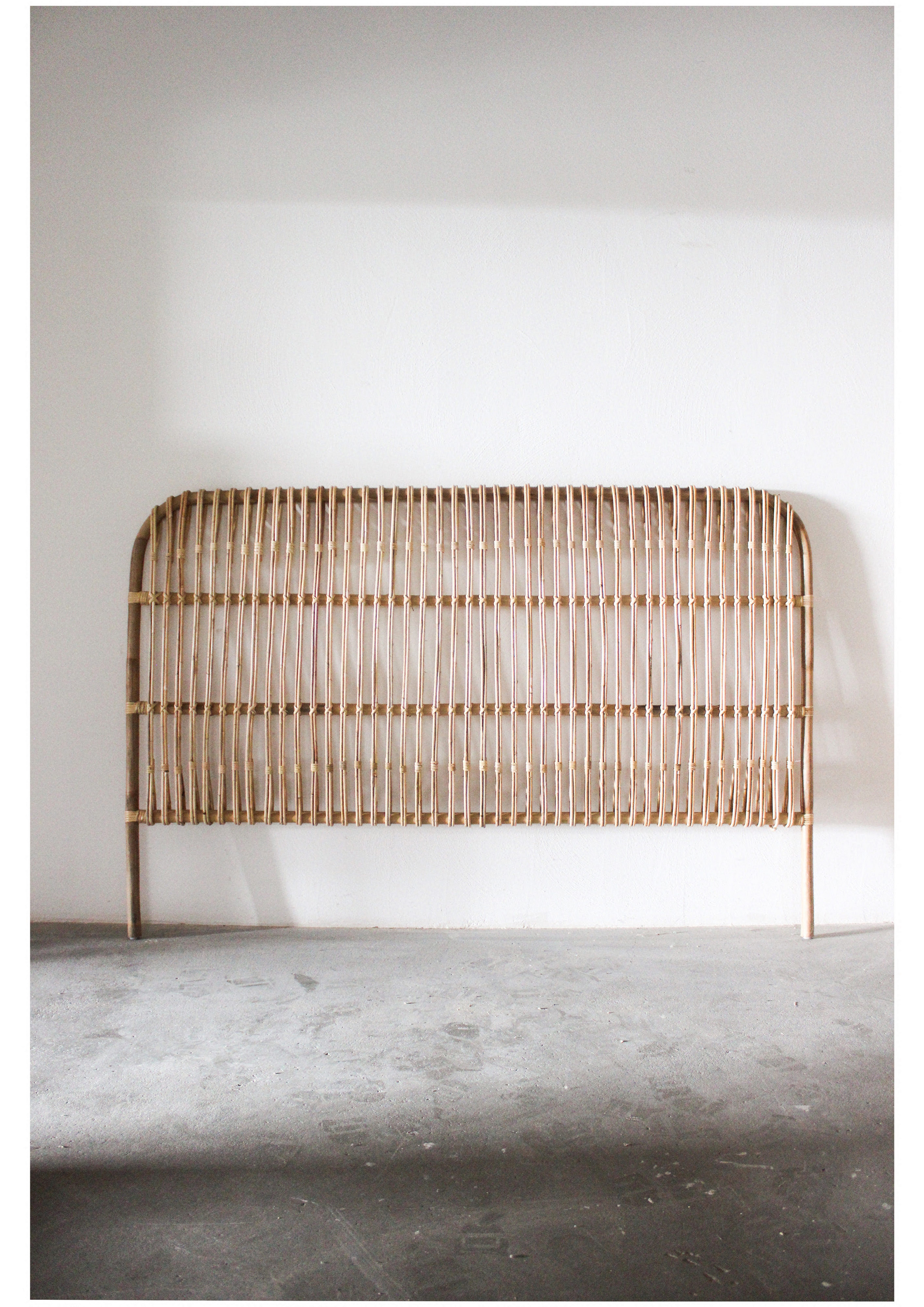 Yoli living GbR Bettgestell Rattan Bettkopfteil