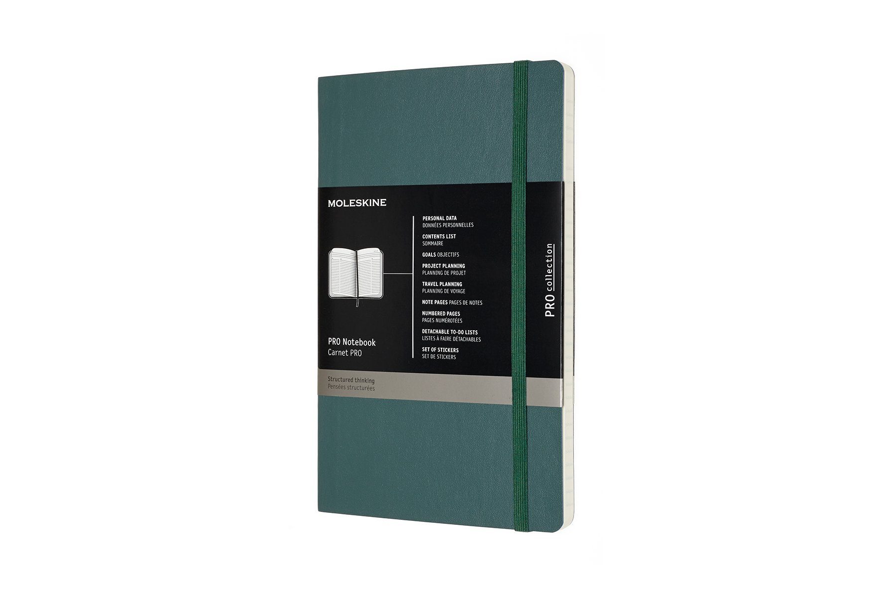 MOLESKINE Notizbuch, Professionel - Weicher Einband - Groß (13x21) - Soft Cover - Waldgrün