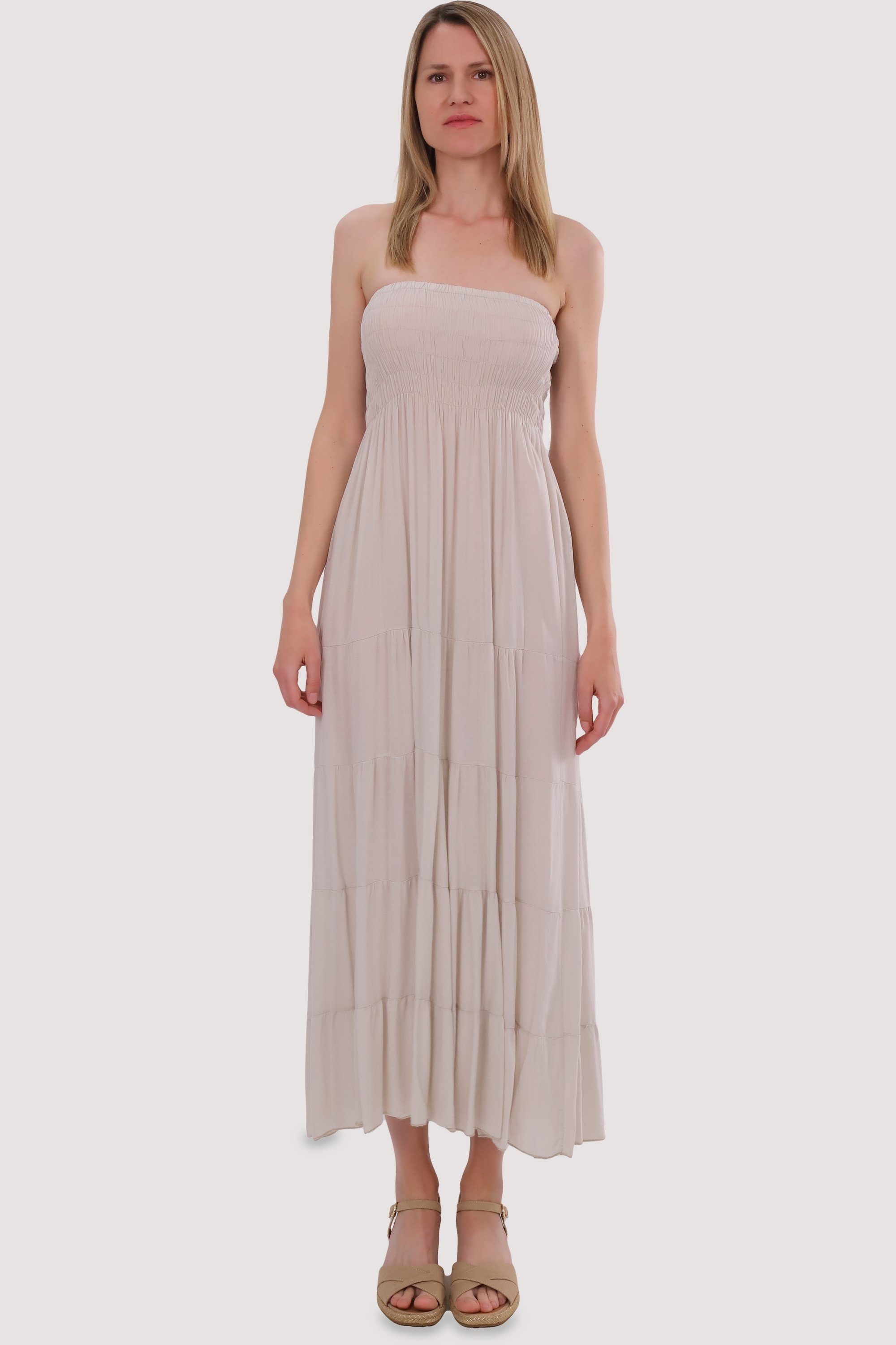 malito more than fashion Bandeaukleid 4635 figurumspielendes Sommerkleid Strandkleid Einheitsgröße