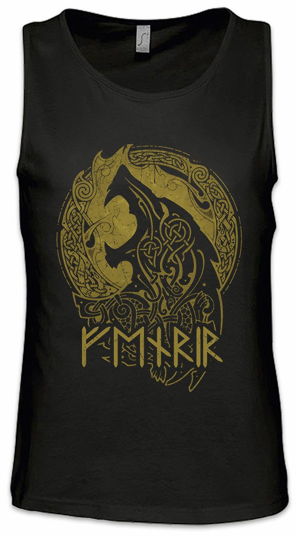 Urban Backwoods Tanktop Viking Fenrir C Ärmelloses T-Shirt Fenris Fenriz Wolf Wolves Geri Wikinger Tyr Vikings Walhalla