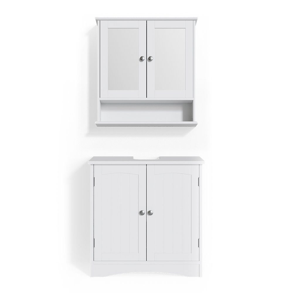 Vicco Badmöbel-Set Bianco, Weiß, 2 Teile, günstig online kaufen
