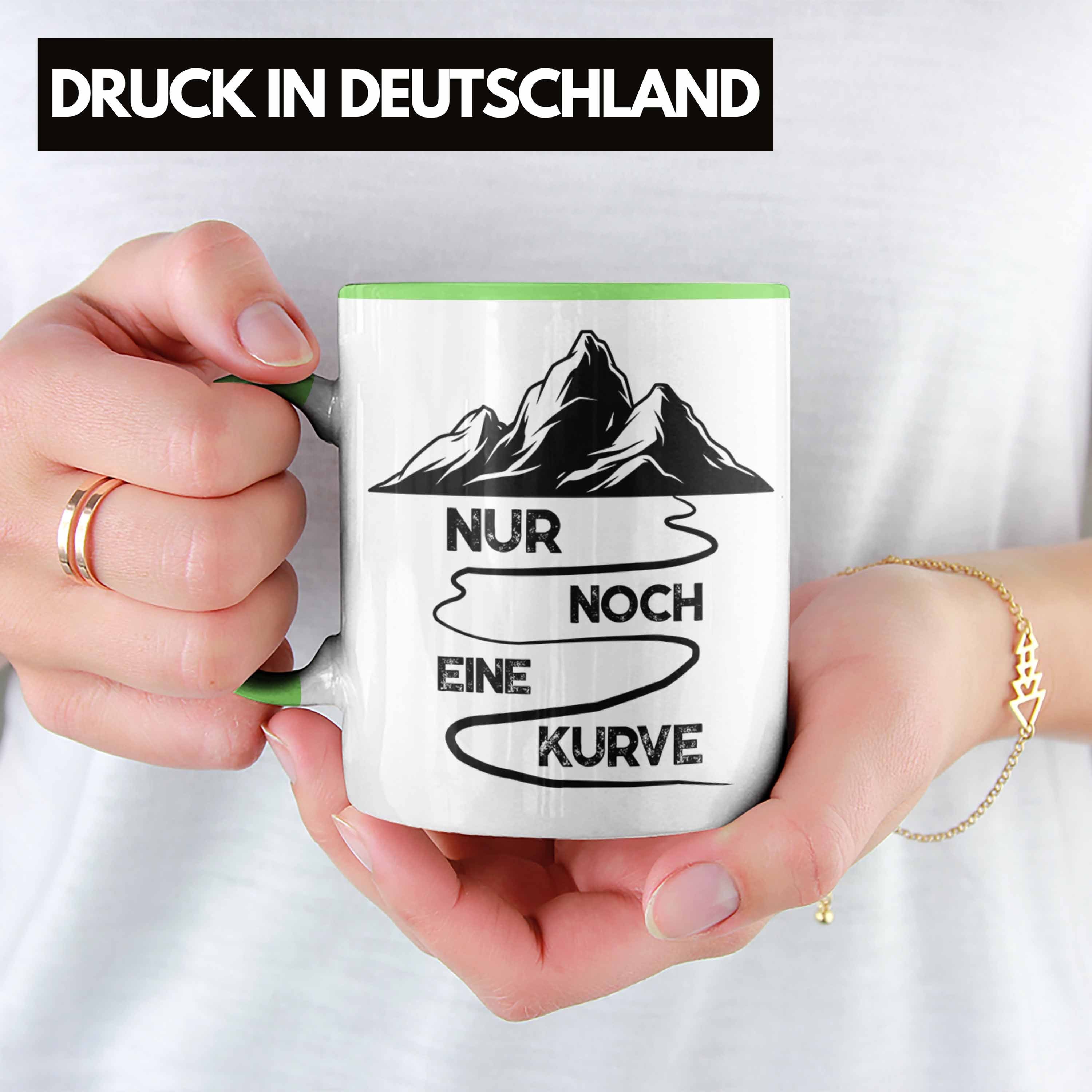 Eine - Grün Geschenkidee Trendation Wandern Geschenk Berge Wanderer Tasse Nur Alpen Geschenke Kurve Tasse Trendation Noch