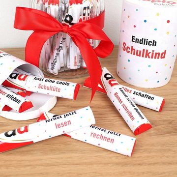 nikima Packpapier AUFKLEBER SET - Duplo Endlich Schulkind Einschulung Geschenk