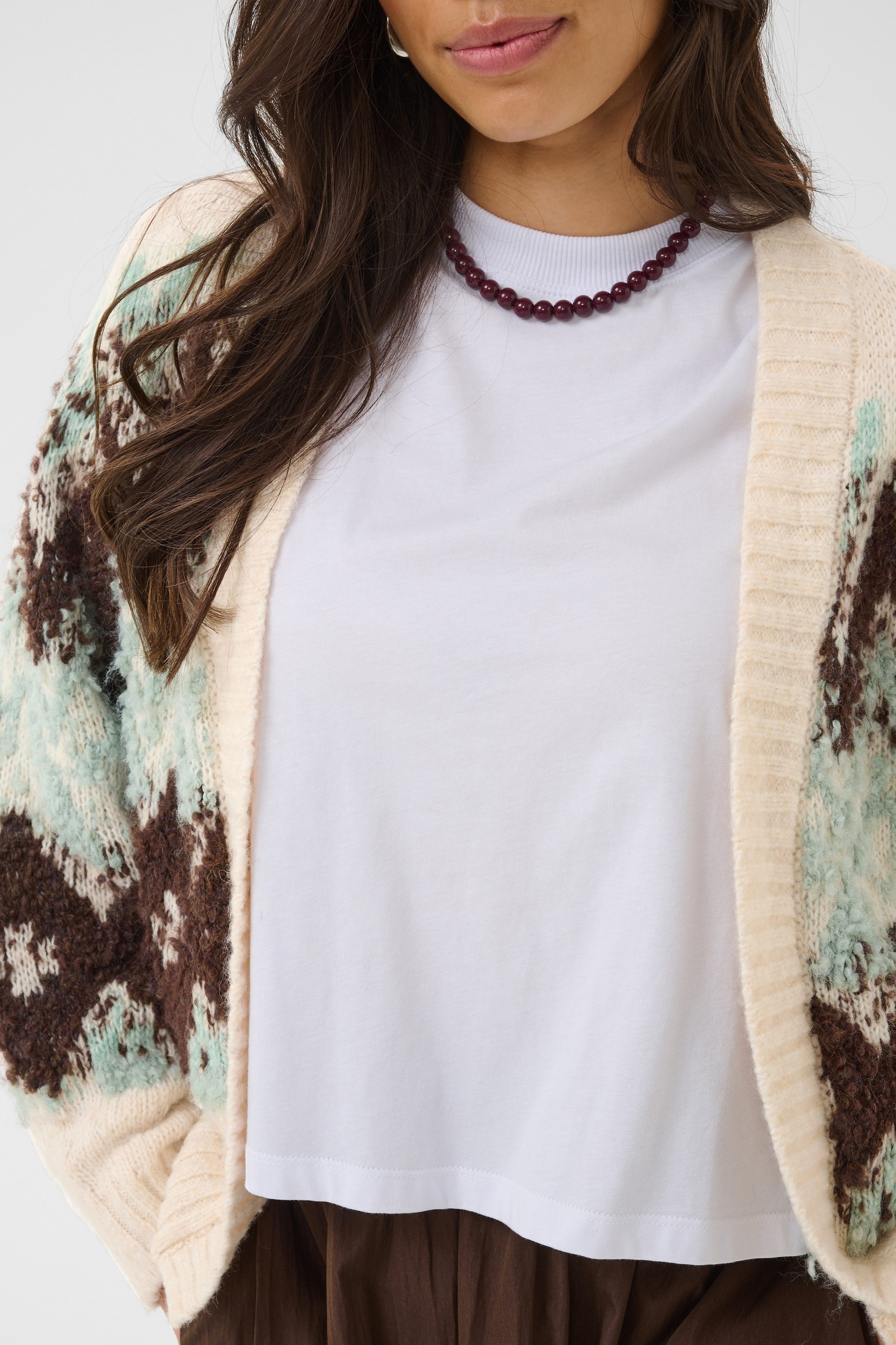 Saint Tropez Strickjacke TuskaSZ Cardigan Materialmix, Regular fit