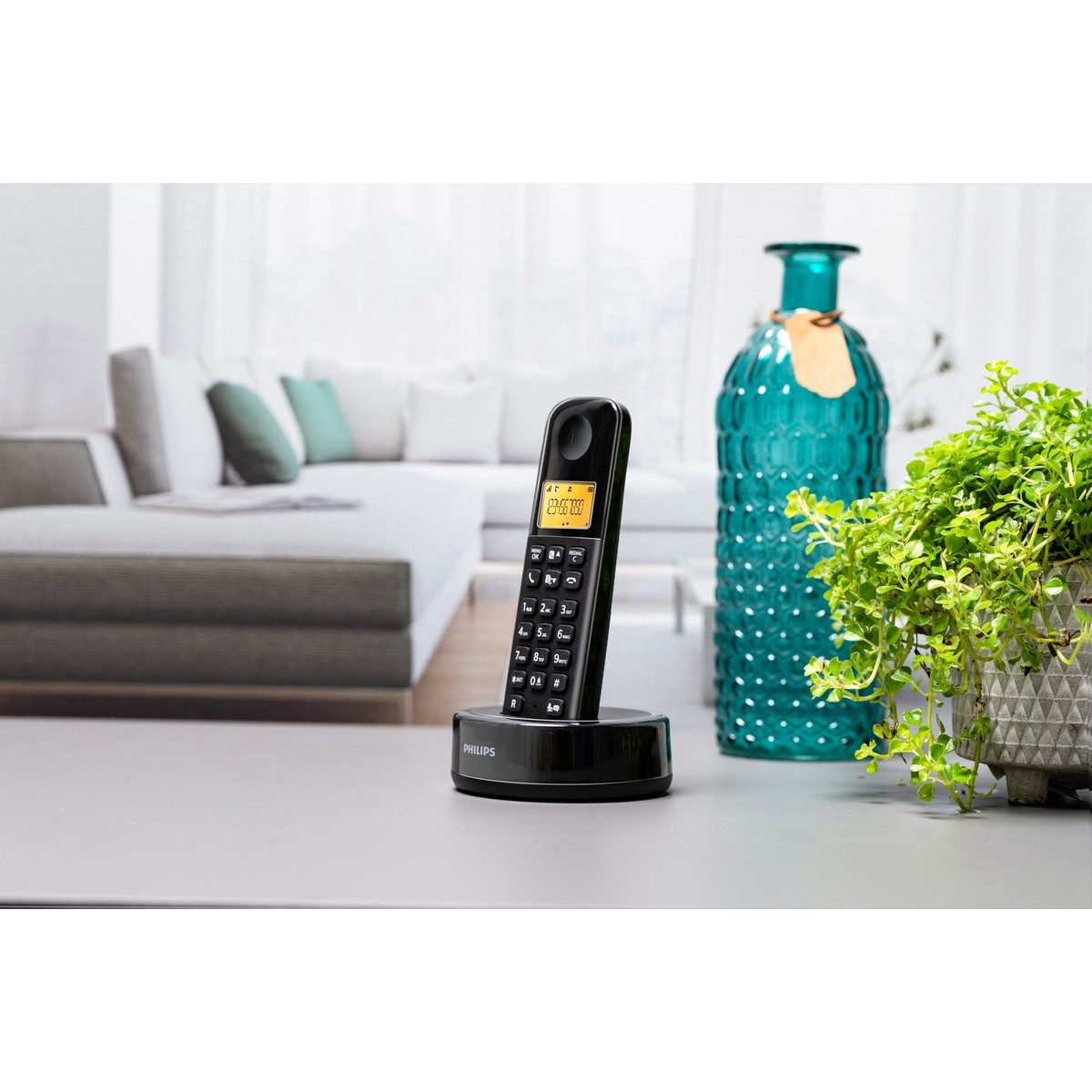 Philips Philips D165B Telefon Schnurlos – Festnetztelefon Schnurlos Schnurloses DECT-Telefon