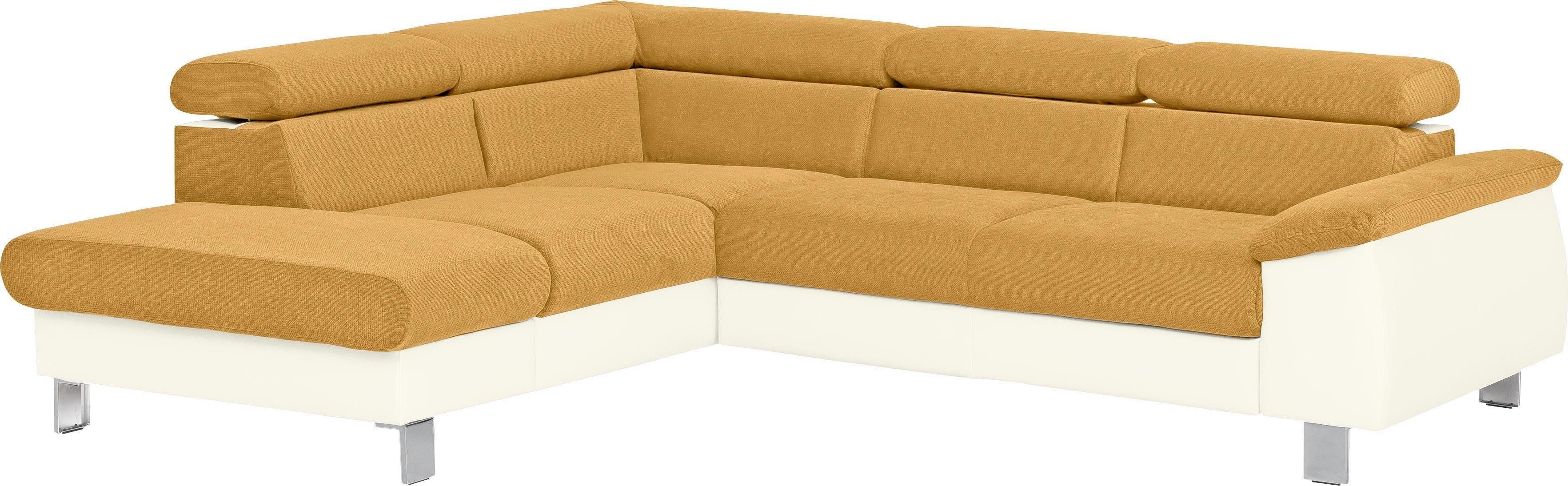 COTTA Ecksofa "Komaris L-Form mit Kopfteilverstellung", wahlweise mit Bettf günstig online kaufen
