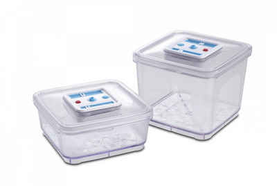 SOLIS OF SWITZERLAND Frischhaltedose für Vakuumierer, Lunch Boxen, 922.79, Kunststoff, (2-tlg), Spülmaschinenfest, Volumen Box 2: 2800 ml, BPA frei, für Kühlschrank