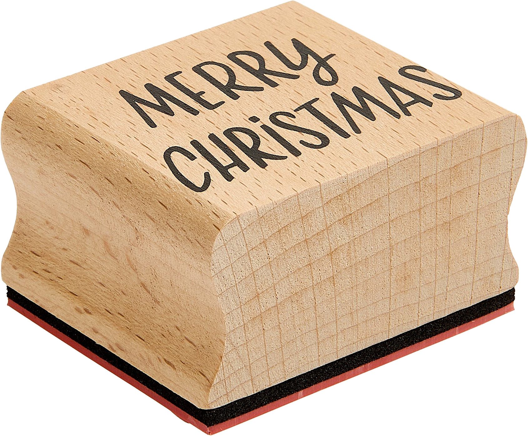 Rico Design Stempel Holzstempel Merry Christmas, 5.0 x 4.0 cm