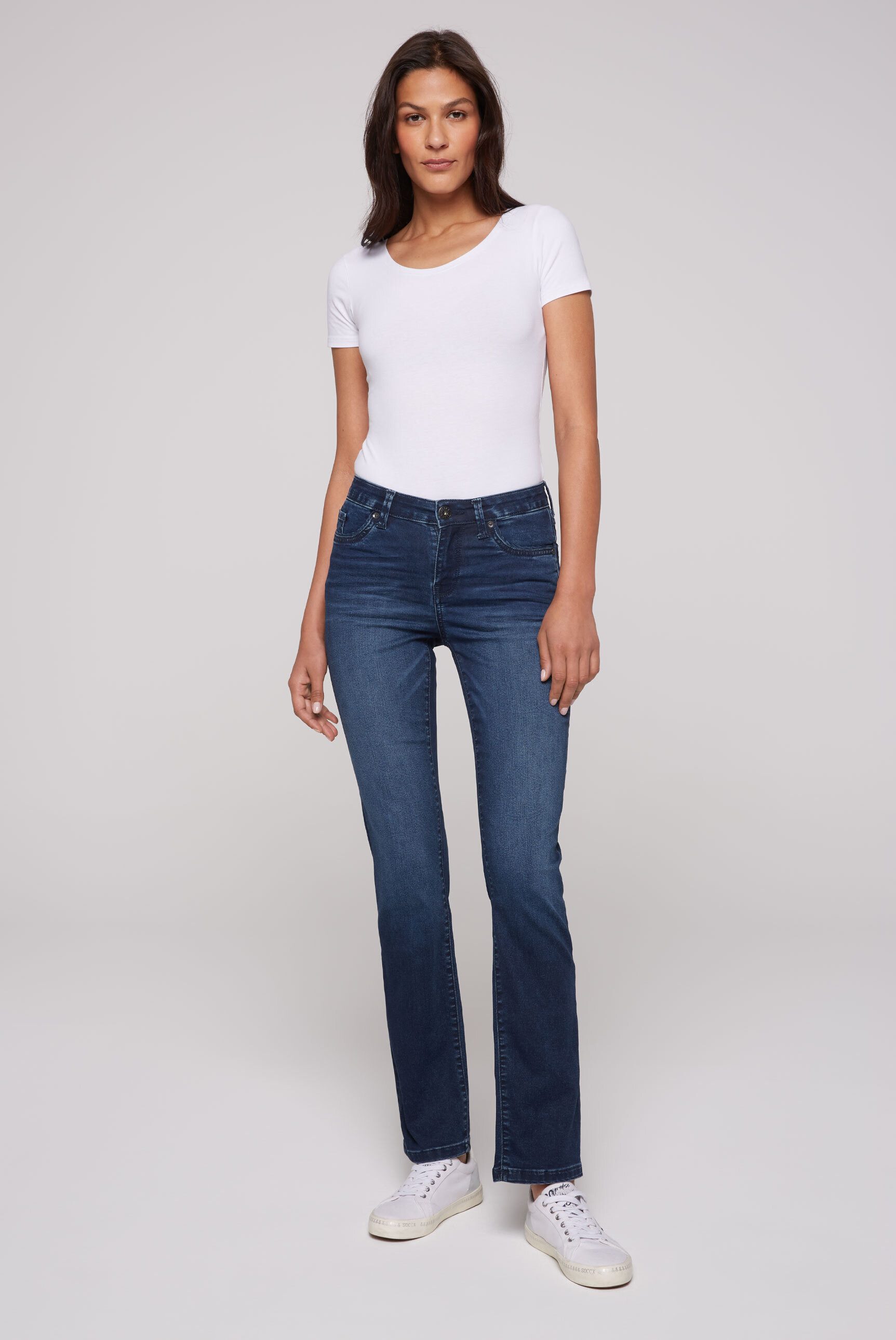 SOCCX Regular-fit-Jeans mit normaler Leibhöhe
