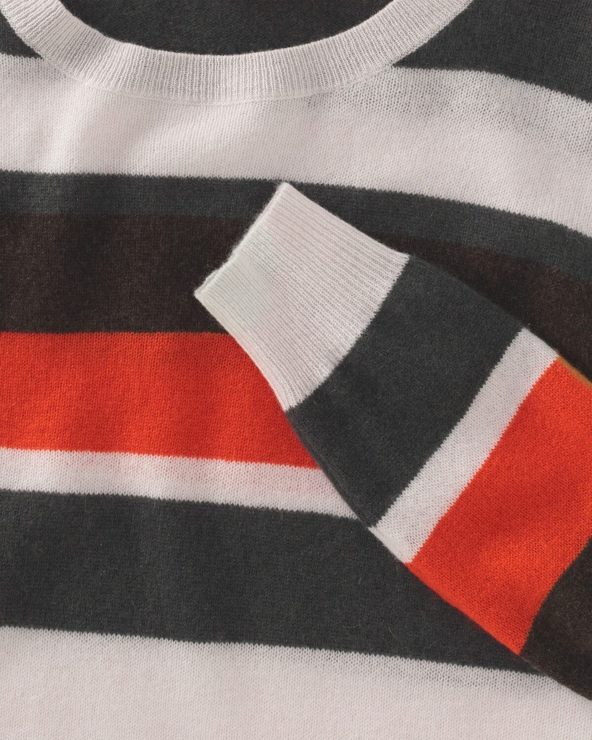 Brigitte von Schönfels Strickpullover Kaschmir Ringel-Pullover