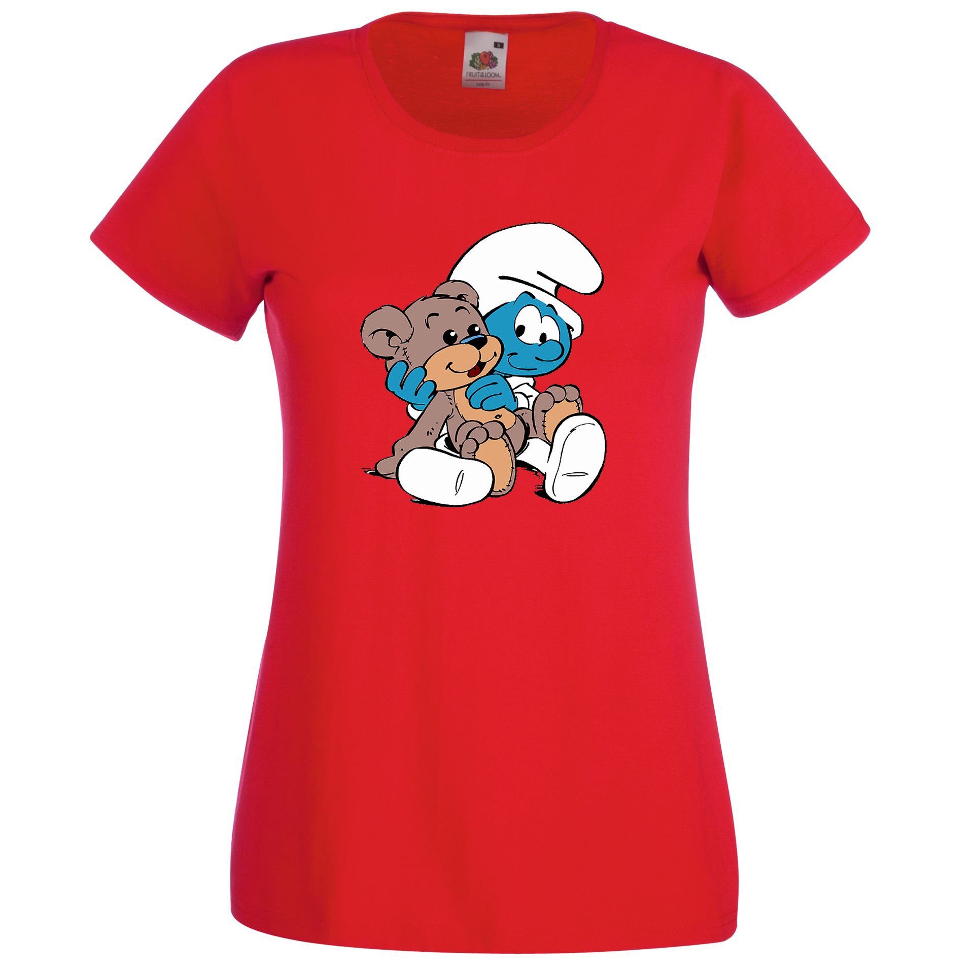 Youth Designz T-Shirt Baby Schlumpf Damen Shirt mit lustigem Frontprint Rot