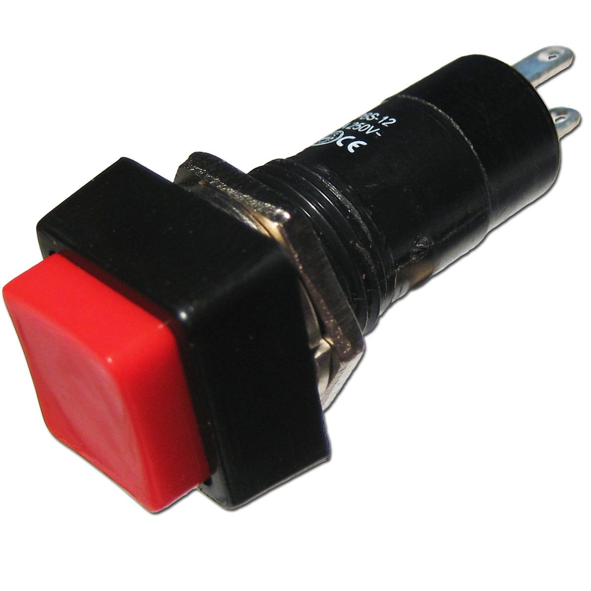 world-trading-net Schalter Einbau-Druckschalter Quadratisch, roter Knopf