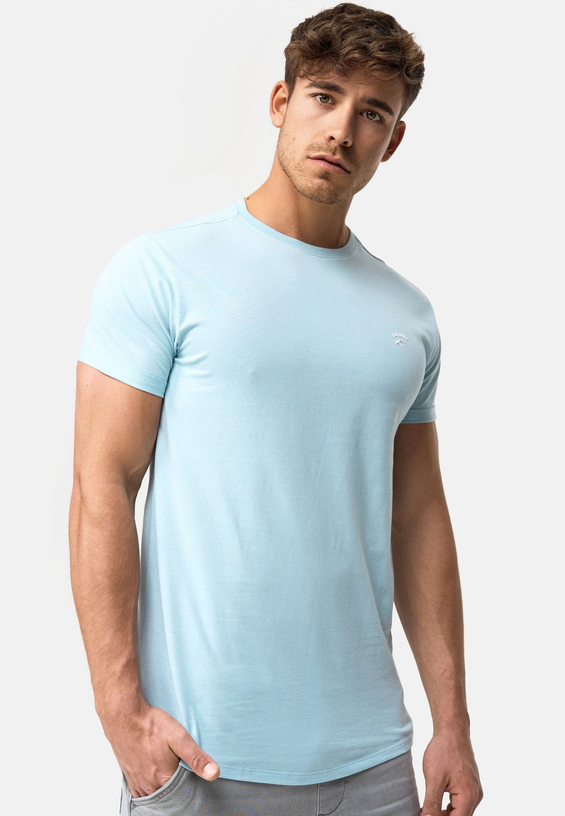 Indicode T-Shirt Kloge mit dezentem Label-Detail günstig online kaufen