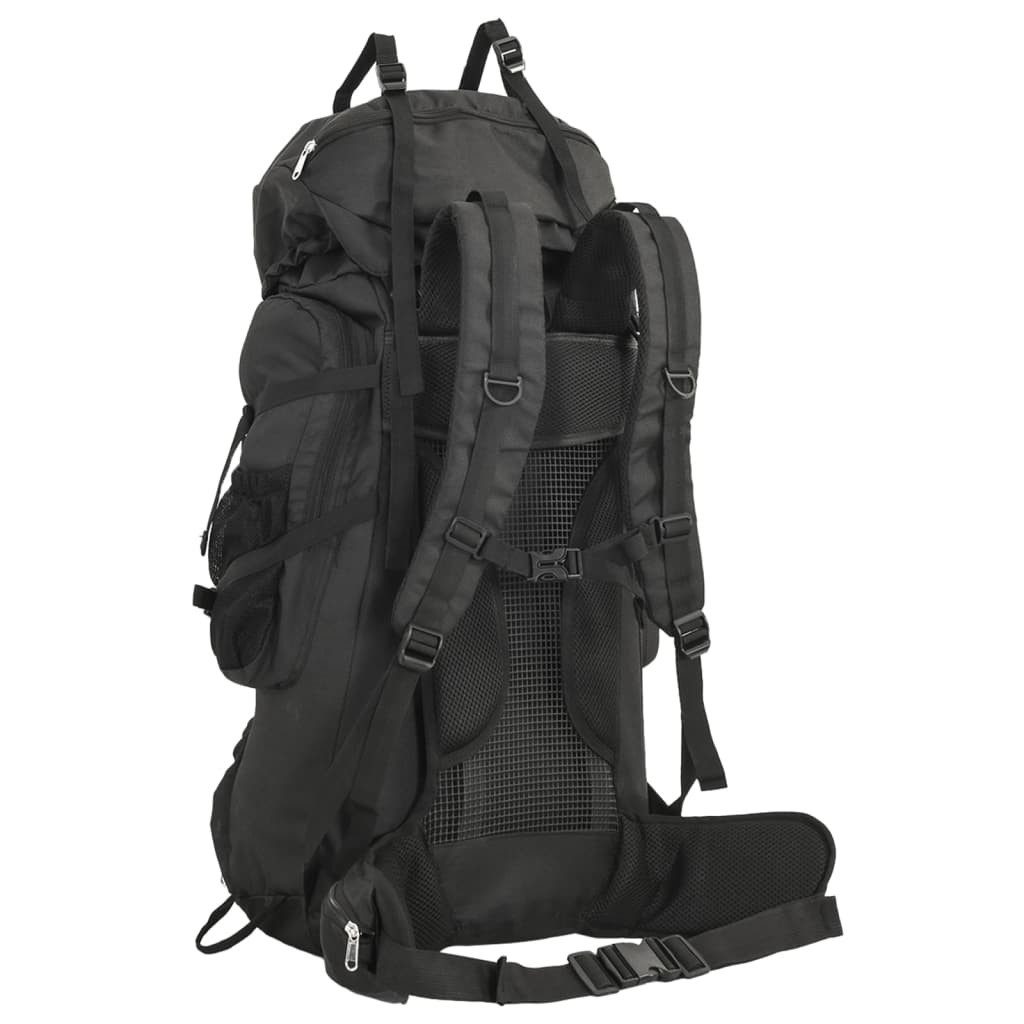 vidaXL Rucksack Wanderrucksack Schwarz 60 L Oxford-Gewebe (1-tlg) – Bild 3 von 5