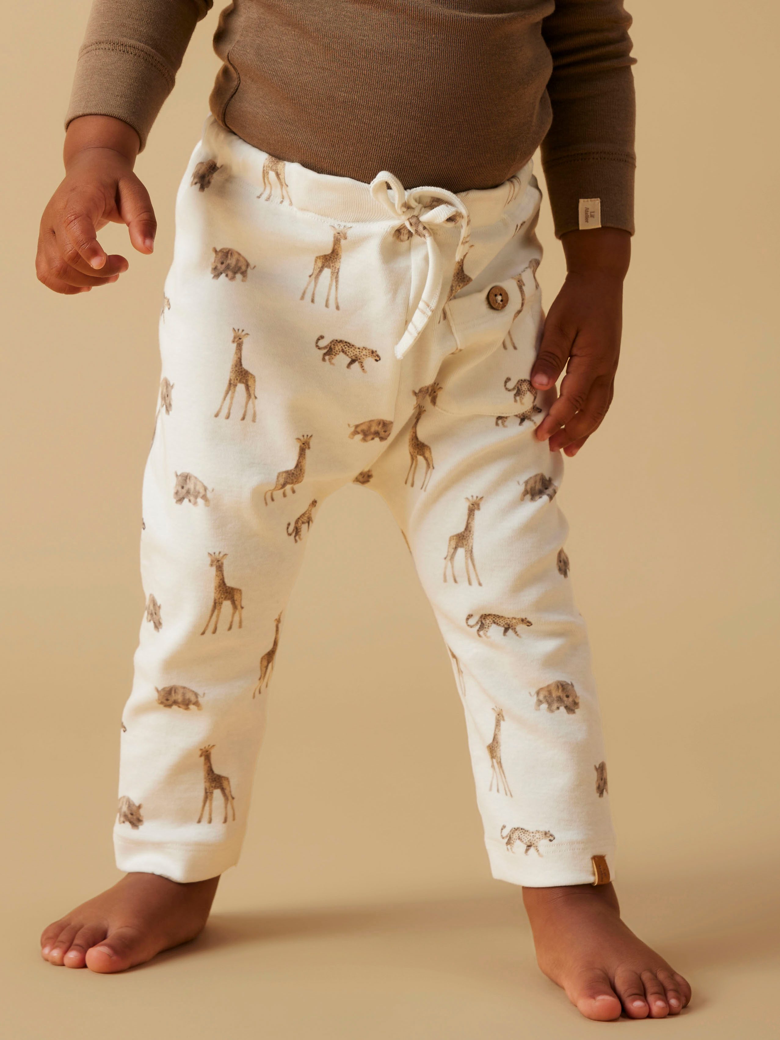 Lil' Atelier Jerseyhose NBMGAYO ELO LOOSE PANT LIL NOOS Baumwollmischung