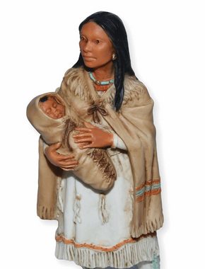 Castagna Dekofigur Sacajawea mit Kind H 15 cm Dekofigur Native American Castagna