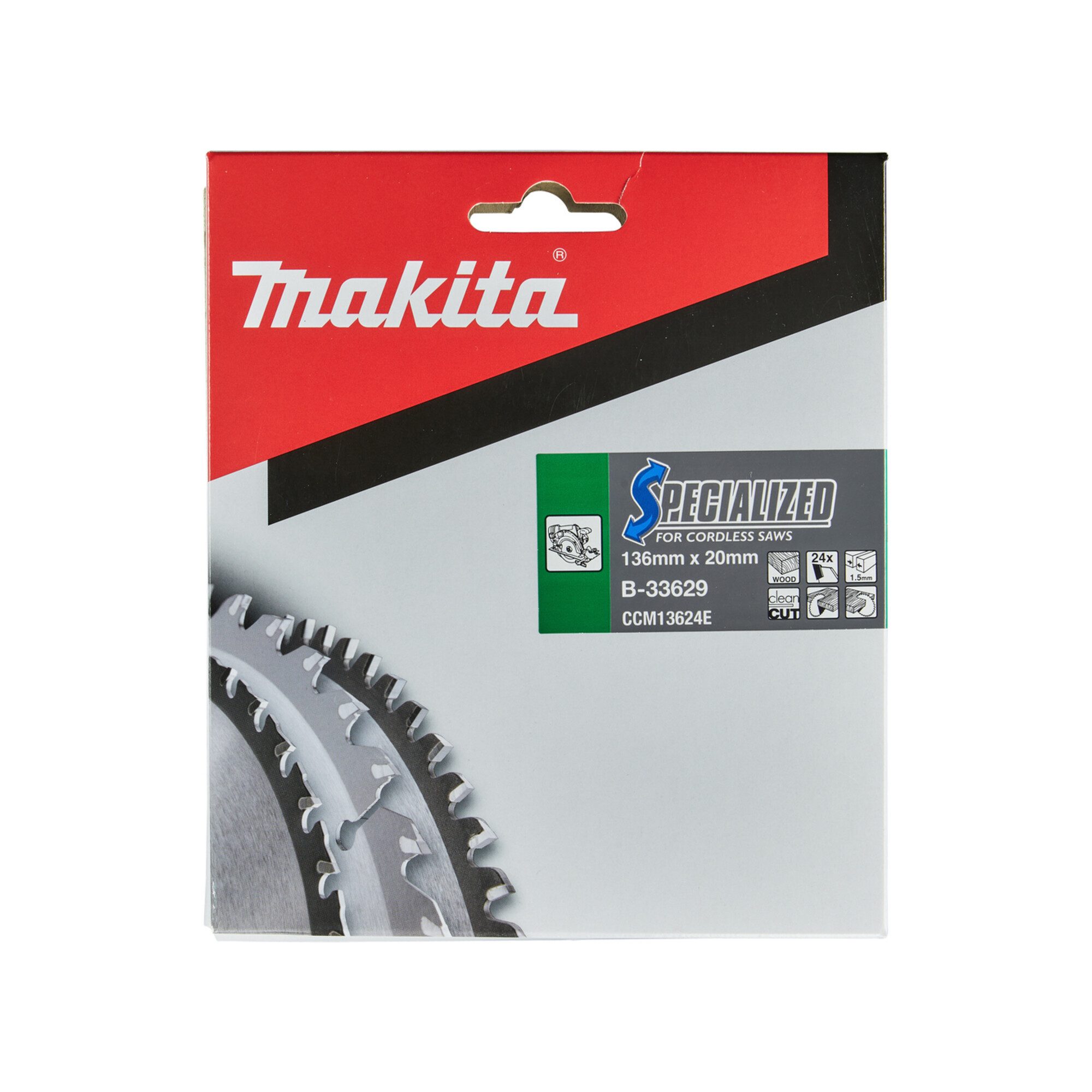 Makita Kreissägeblatt Makita Sägeblatt SPECIALIZED 136x20x24Z