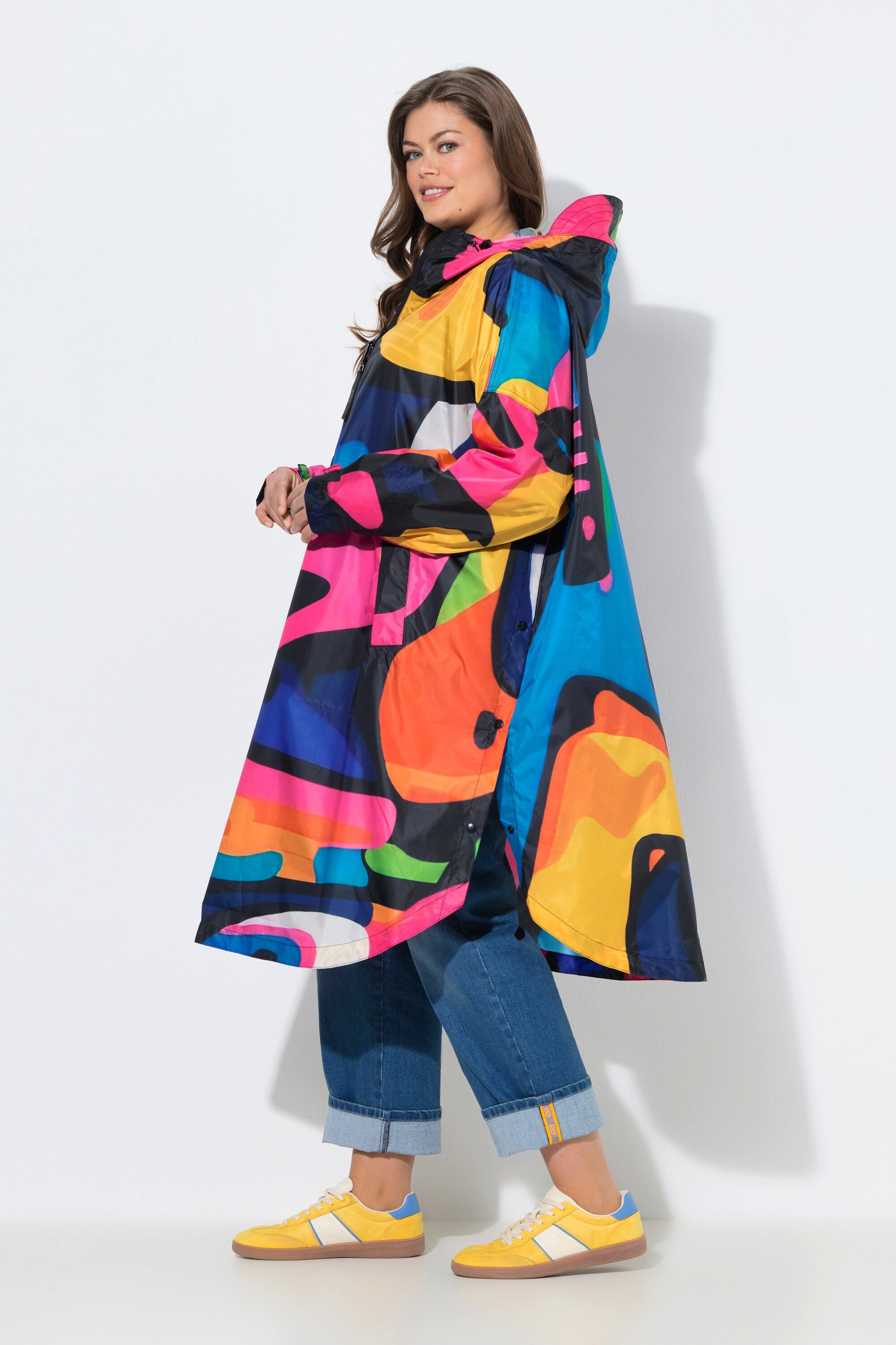 Laurasøn Funktionsjacke Funktions-Regencape Unisex Print Kapuze