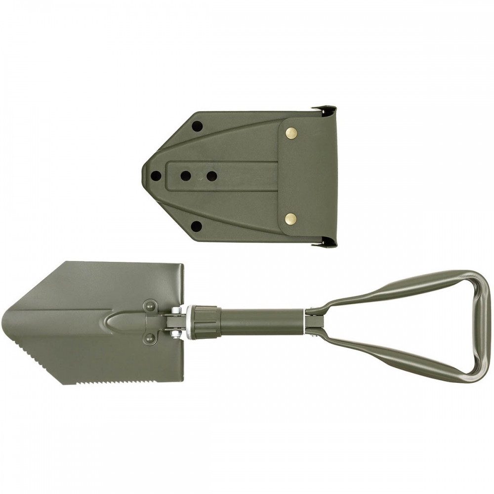 MFH Spaten BW Klappspaten 3-teilig oliv - Outdoor Werkzeug, Kompakte 3-teilige Bauweise