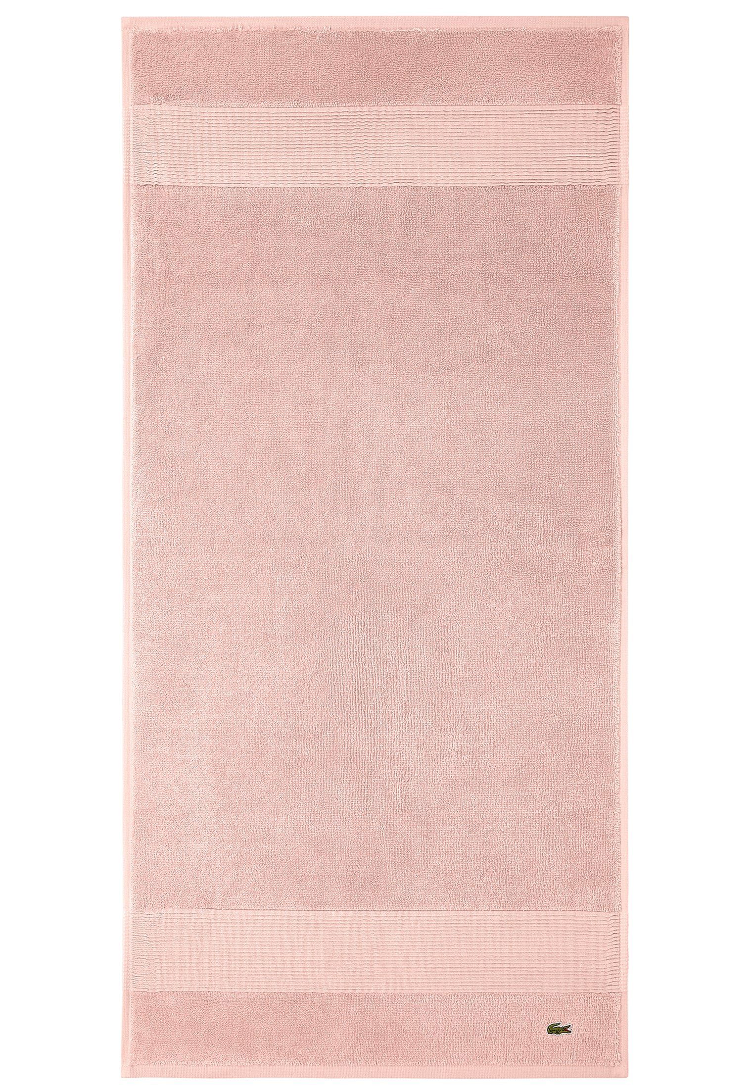 Lacoste Handtücher L LE CROCO (2tlg), mit Label-Applikationen ROSE PALE