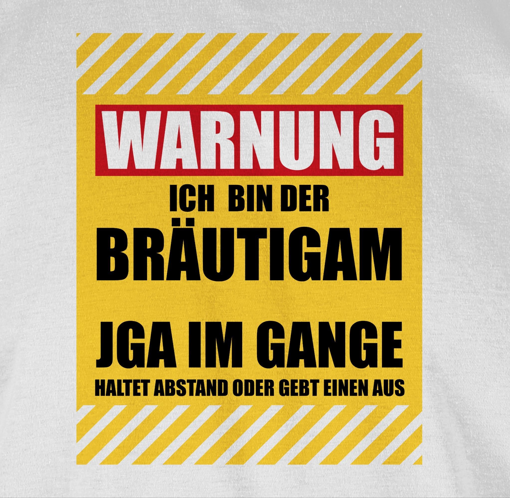 Shirtracer T-Shirt Warnung Ich bin der Bräutigam JGA Männer