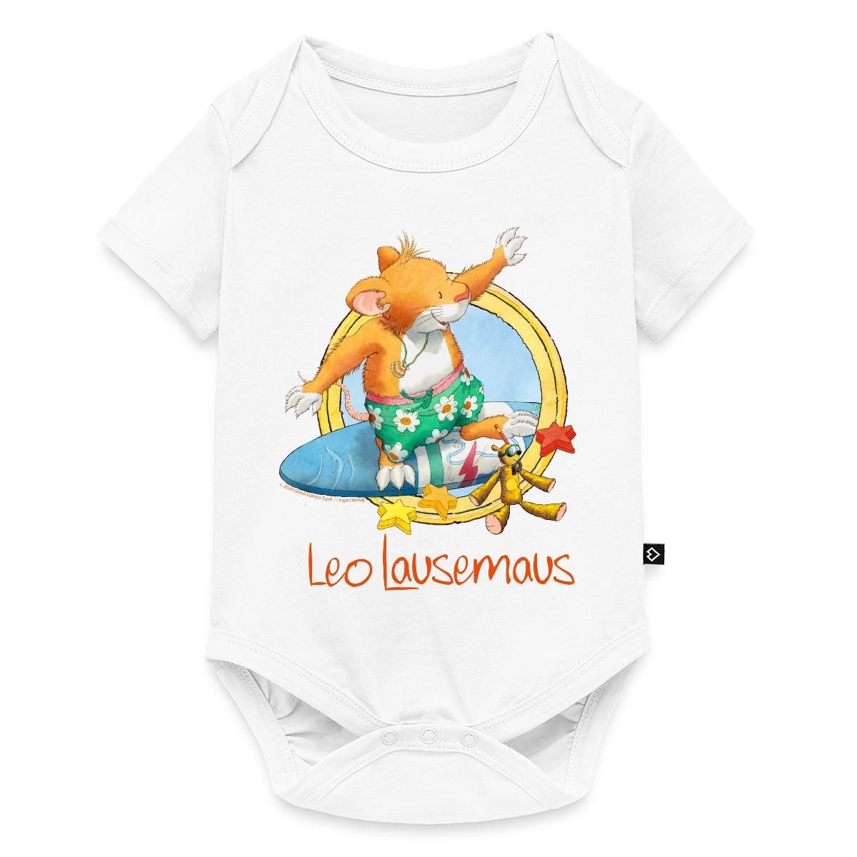 Kurzarmbody Leo Lausemaus Sommer Surfer Urlaub Kurzarm Tages Baby Body
