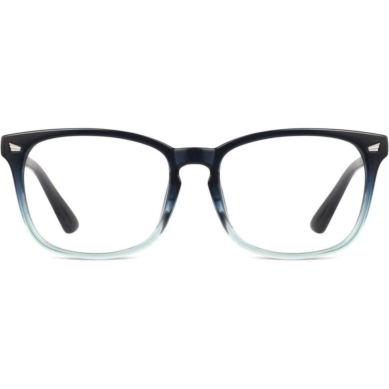 LuxusKollektion Wayfarer Hornbrille Nerdbrille Fakebrille Damen Herren UV400 1 Farbverlauf Blau